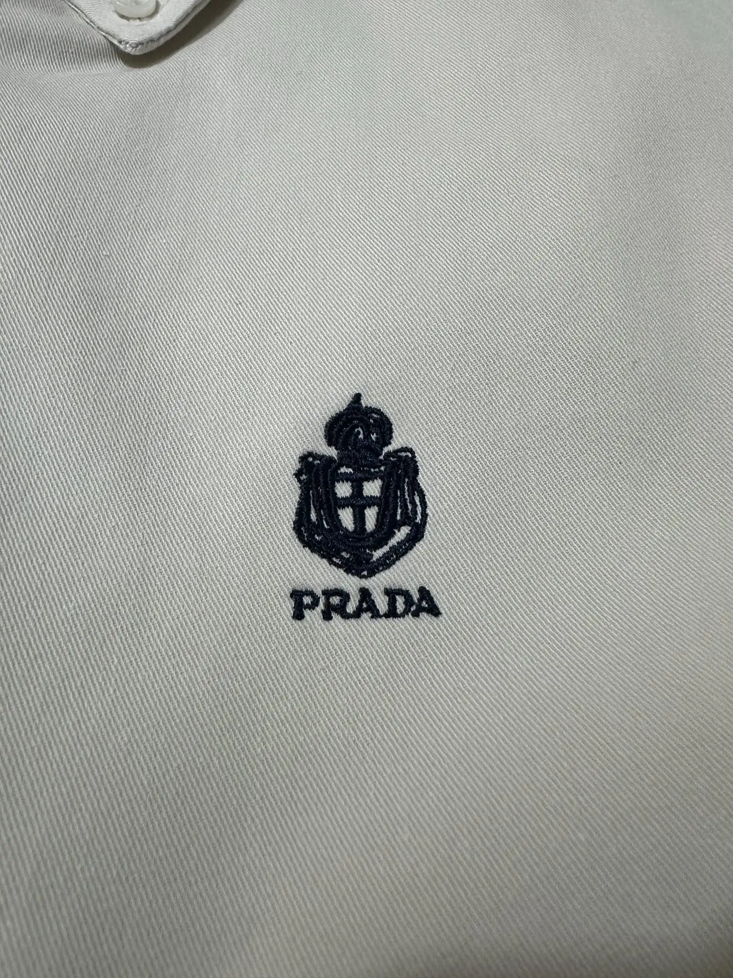 Logo Embroidered Cotton Twill Shirt D27023584 — view 8