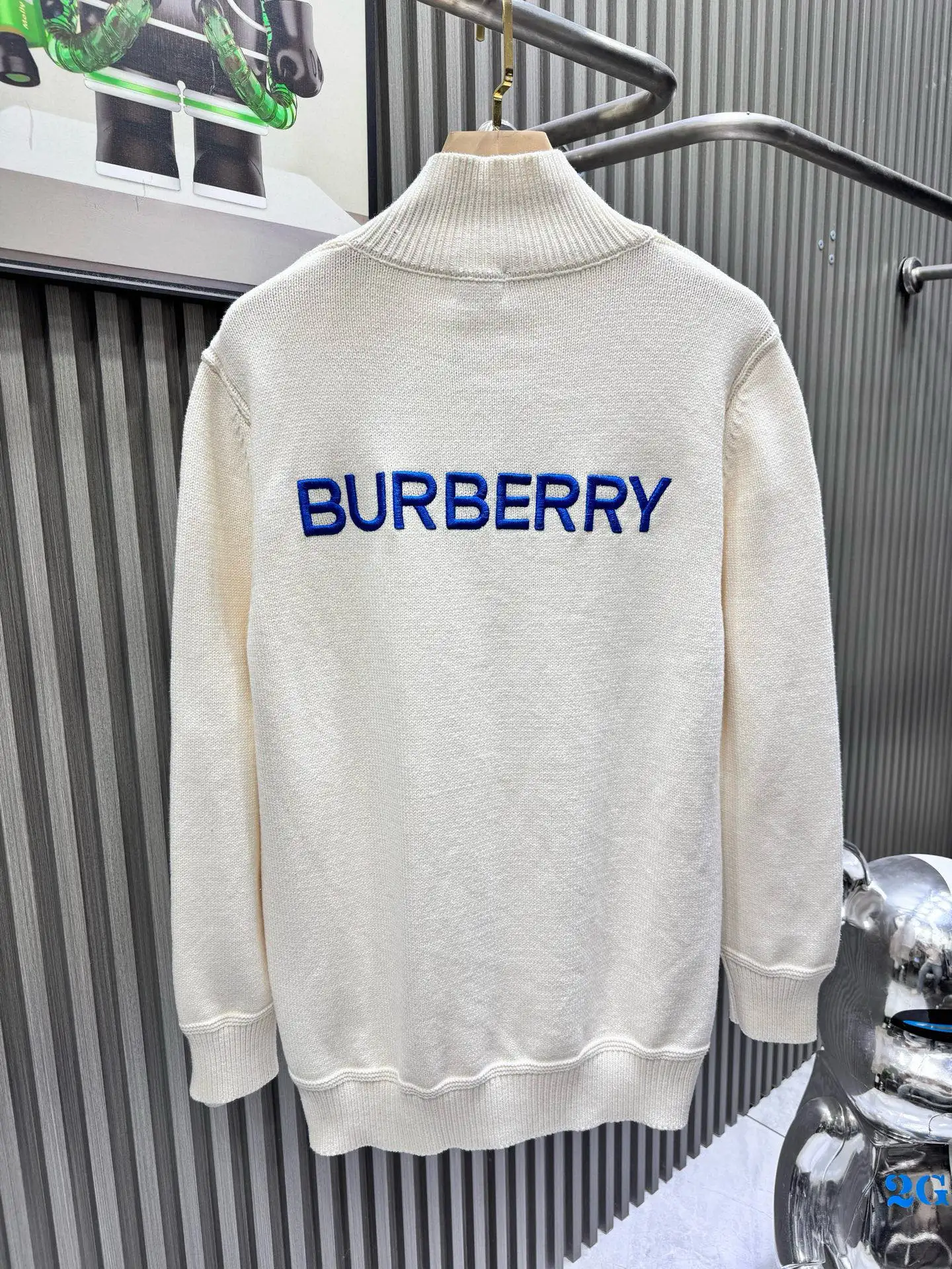 Embroidered Logo Half-Button Knit Sweater D27014546 — view 2