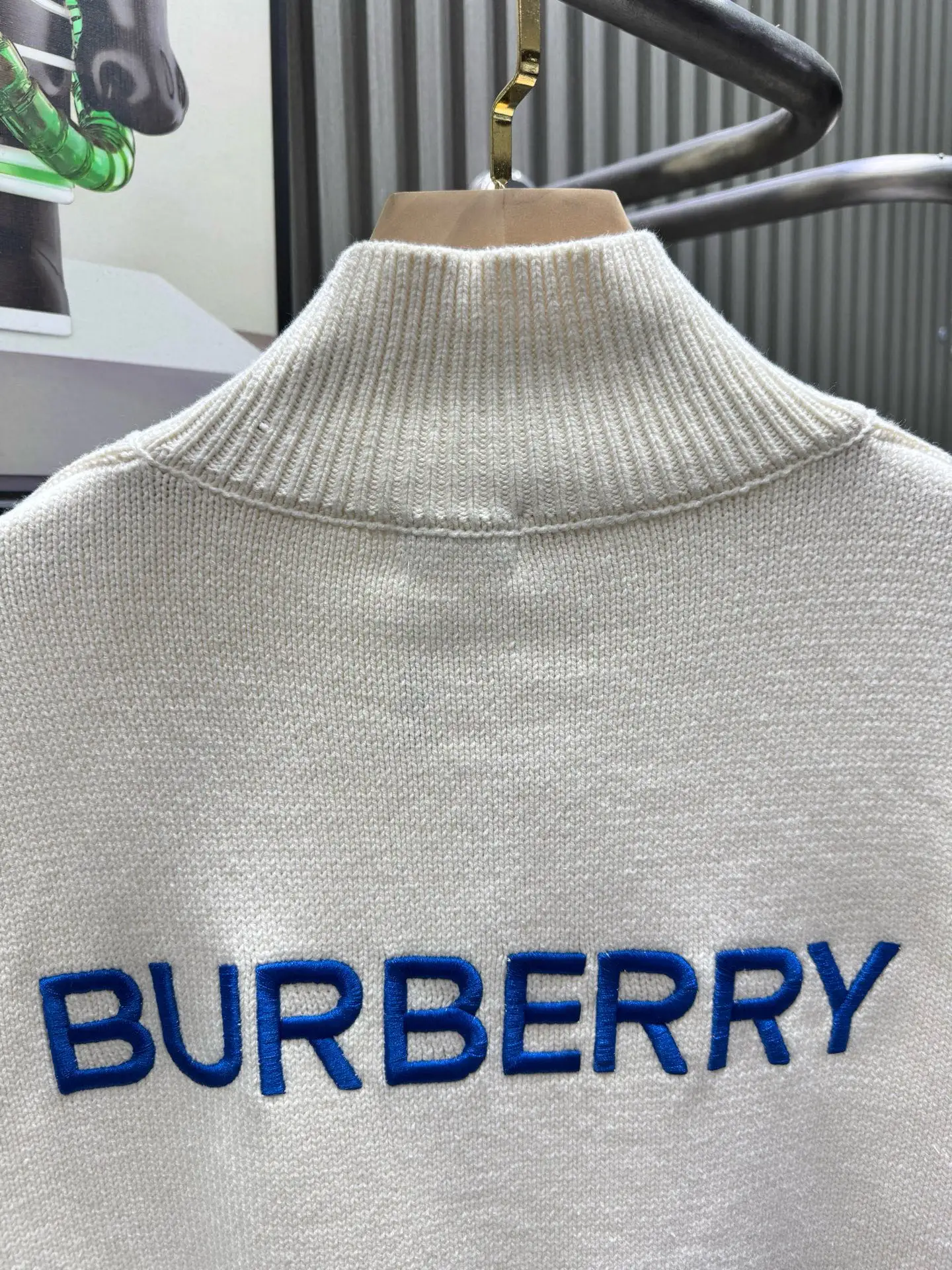 Embroidered Logo Half-Button Knit Sweater D27014546 — view 4
