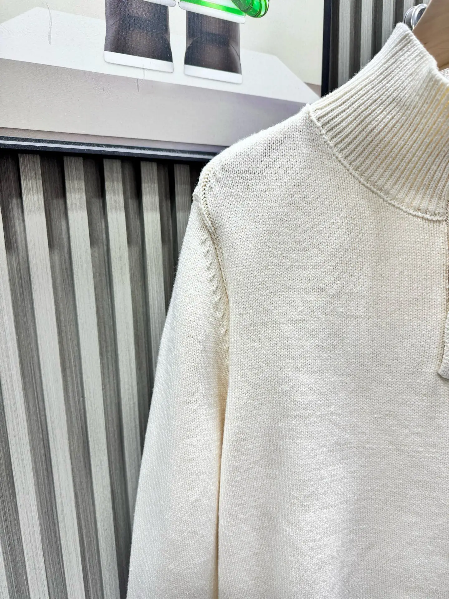 Embroidered Logo Half-Button Knit Sweater D27014546 — view 5