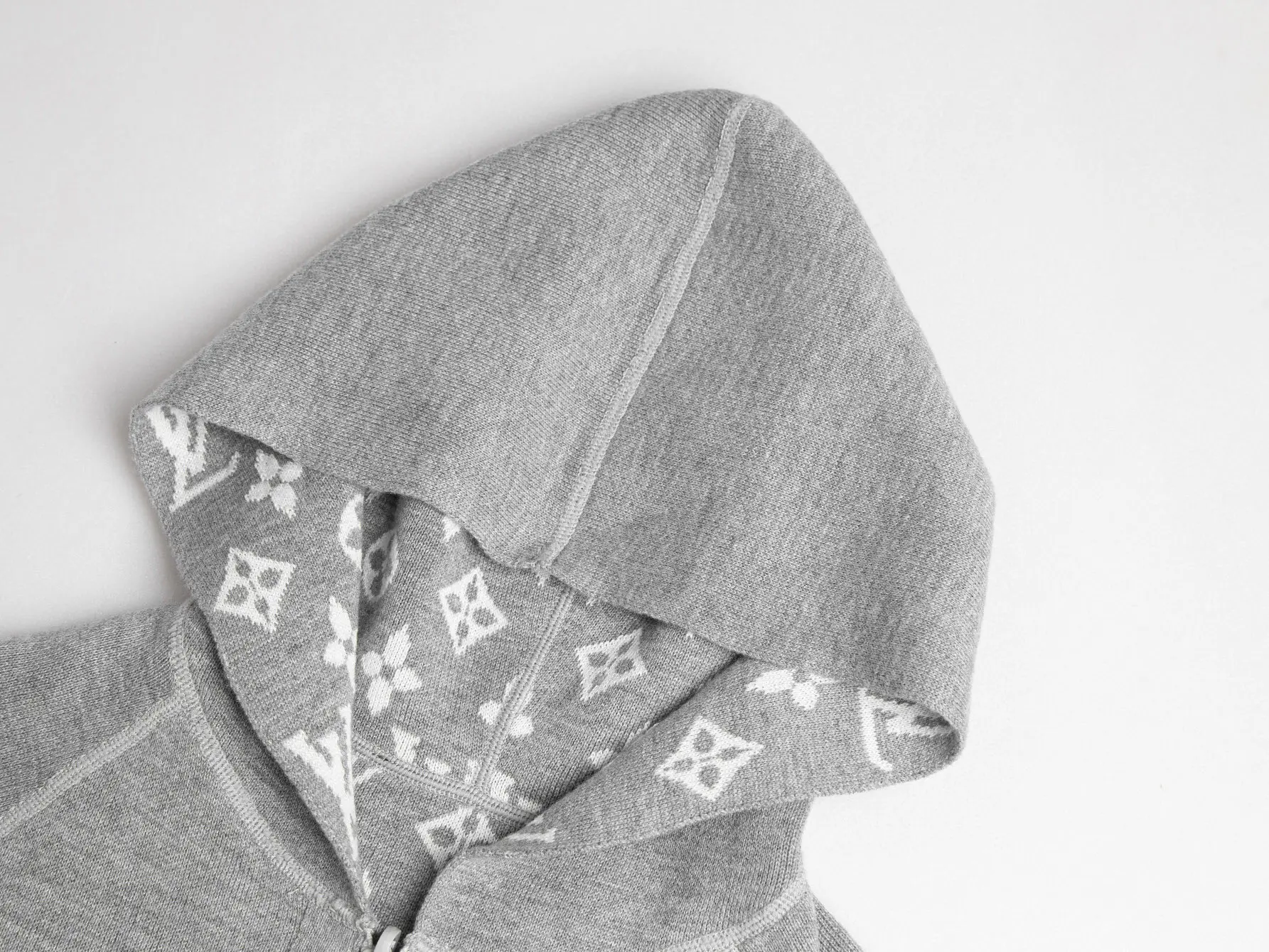 Monogram Reversible Cashmere-Blend Zip-Up Hoodie D27016409 — view 11