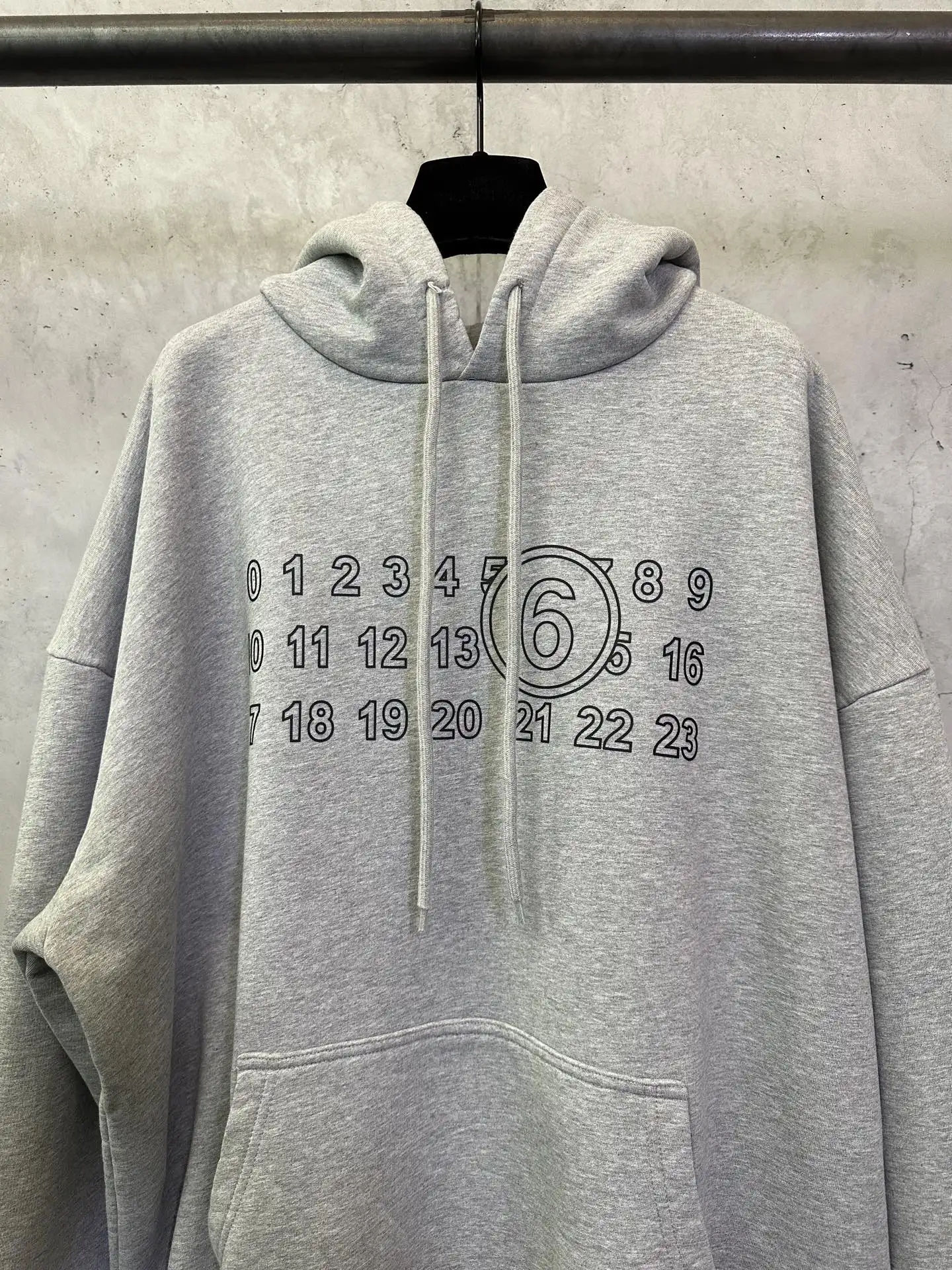 MM6 Numeric Logo Oversized Hoodie D27021814 — view 3