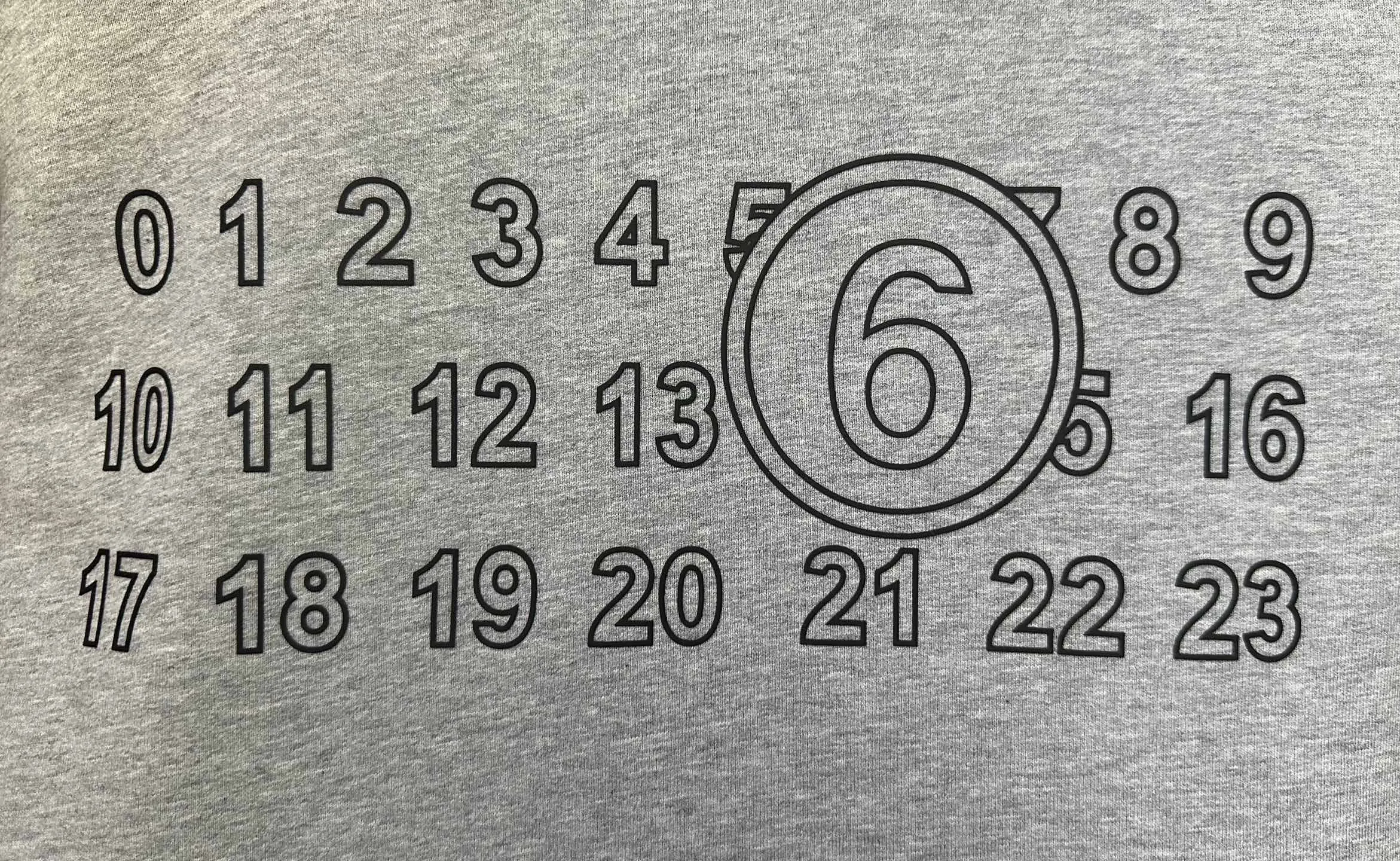 MM6 Numeric Logo Oversized Hoodie D27021814 — view 8