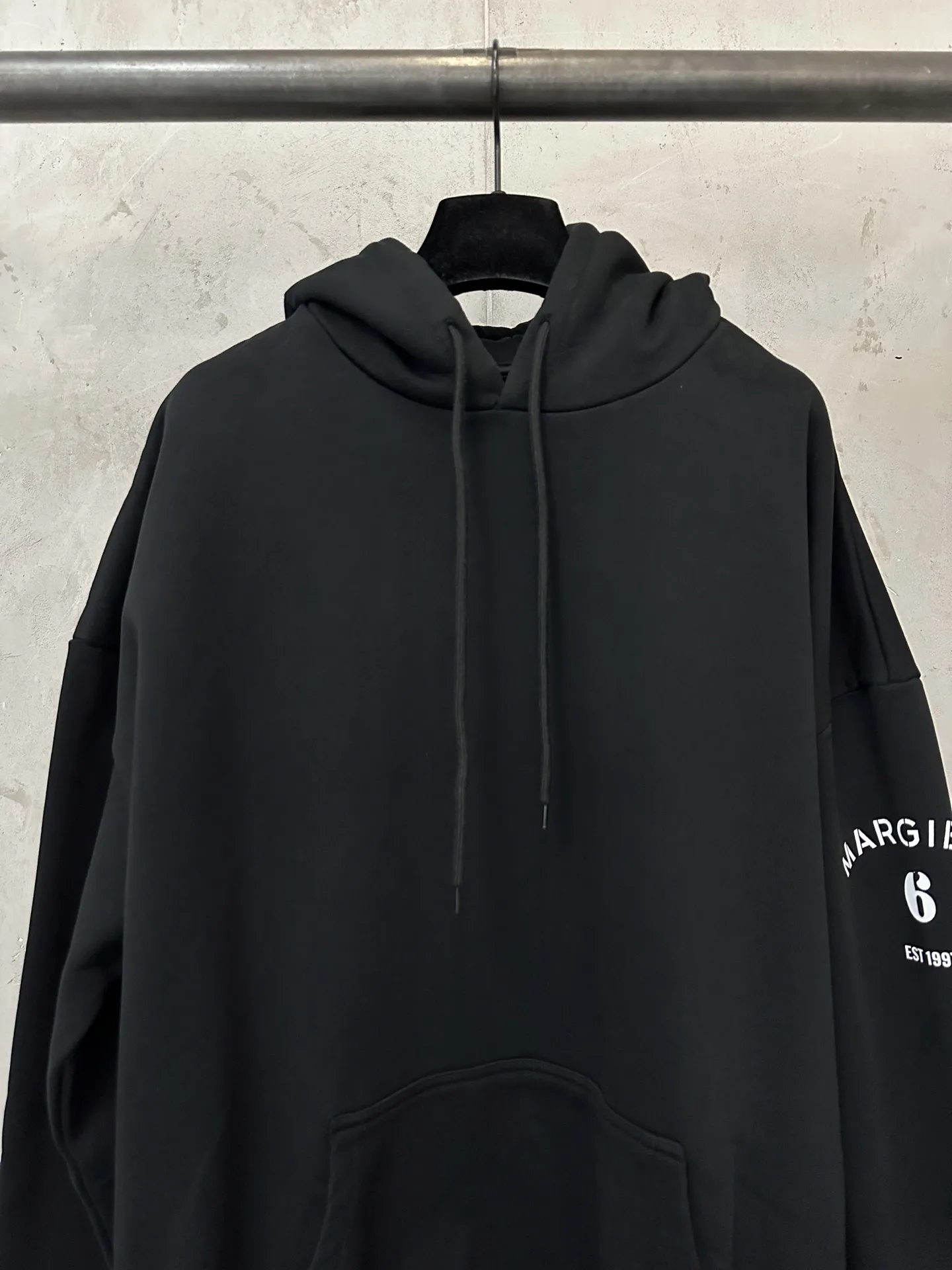 MM6 Logo Print Oversized Cotton Hoodie D27021956 — view 3