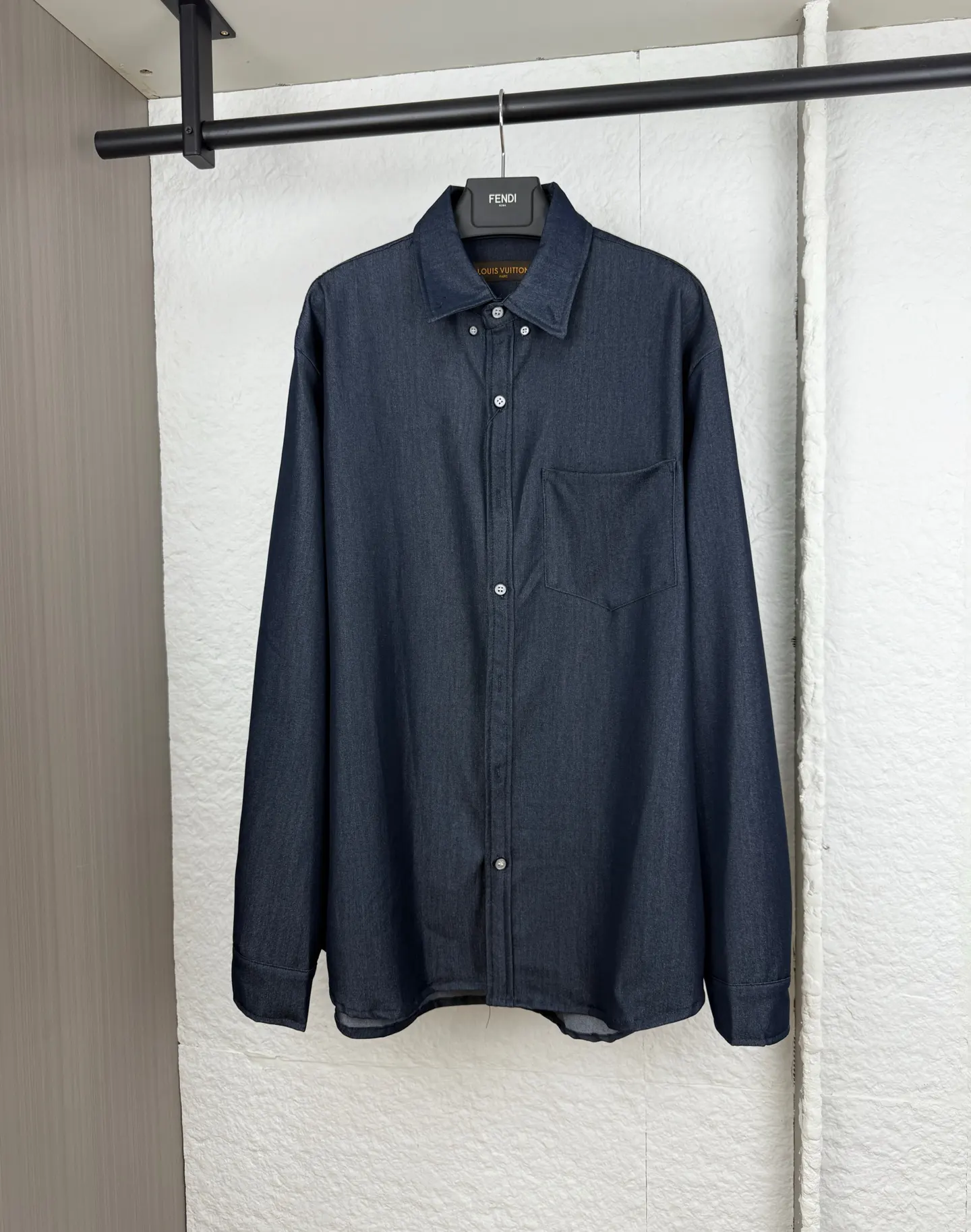 Trunk Leather Patch Long-Sleeve Shirt D27514242
