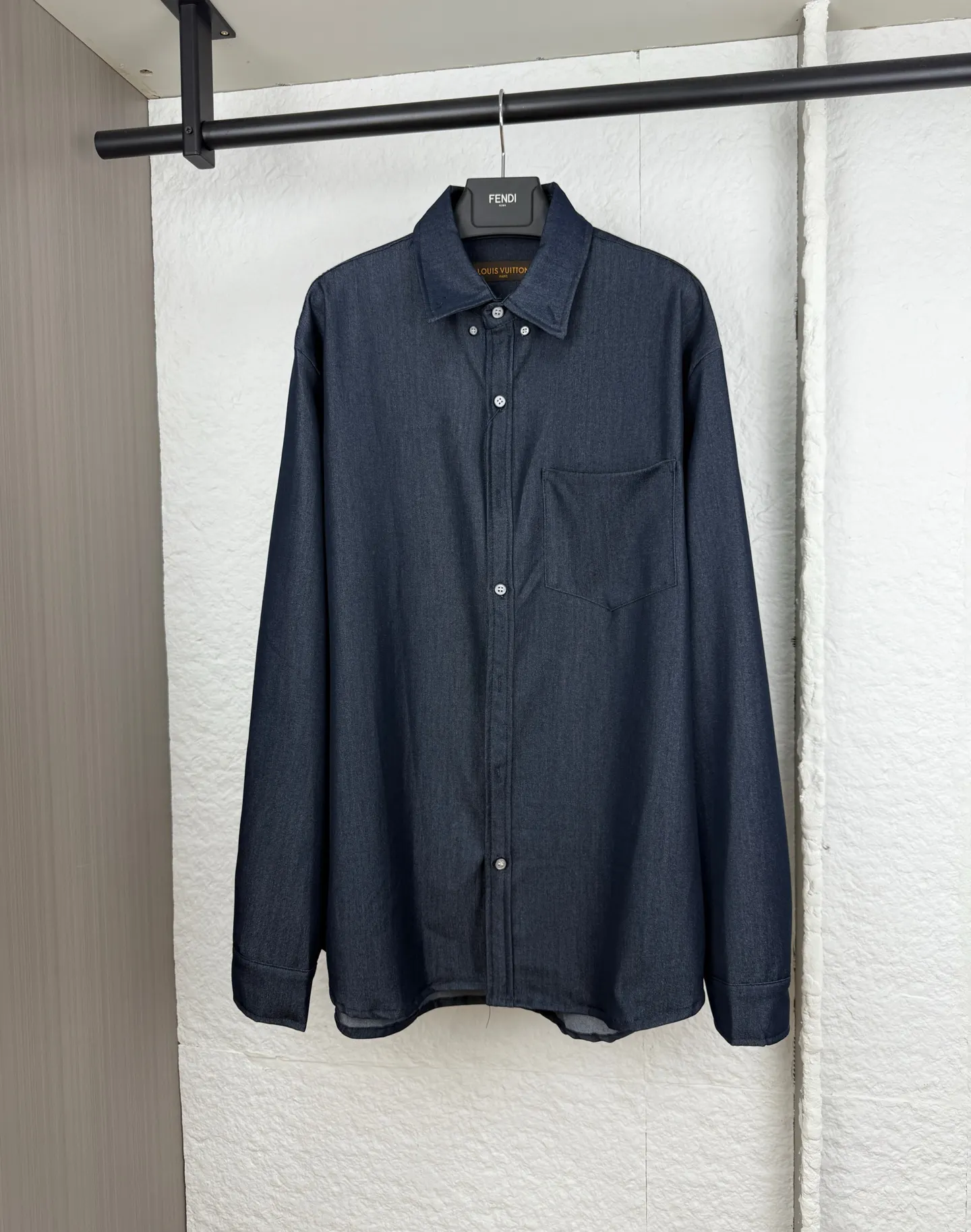 Trunk Leather Patch Long-Sleeve Shirt D27514242