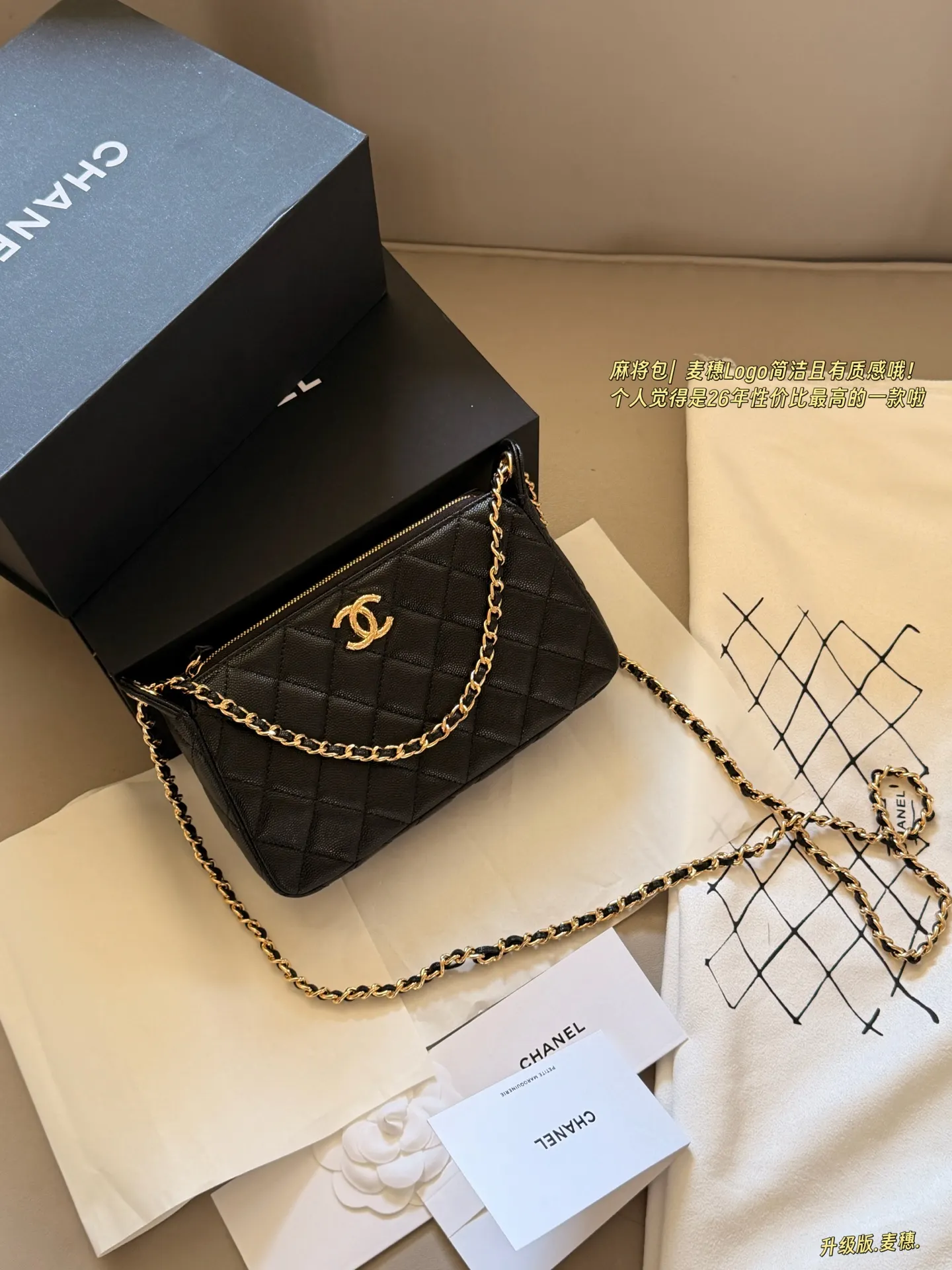 Quilted Leather Chain Shoulder Bag D27518015