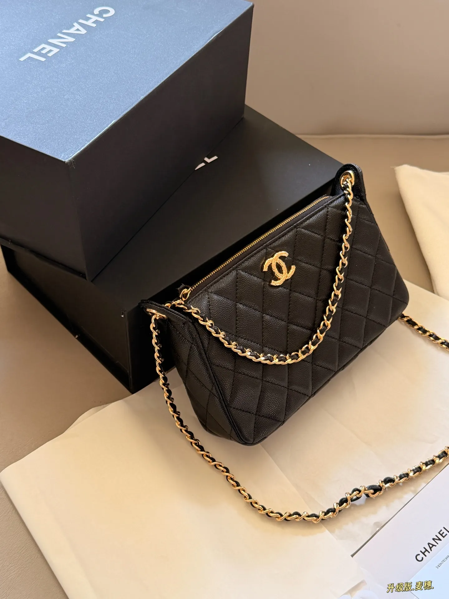 Quilted Leather Chain Shoulder Bag D27518015 — view 5