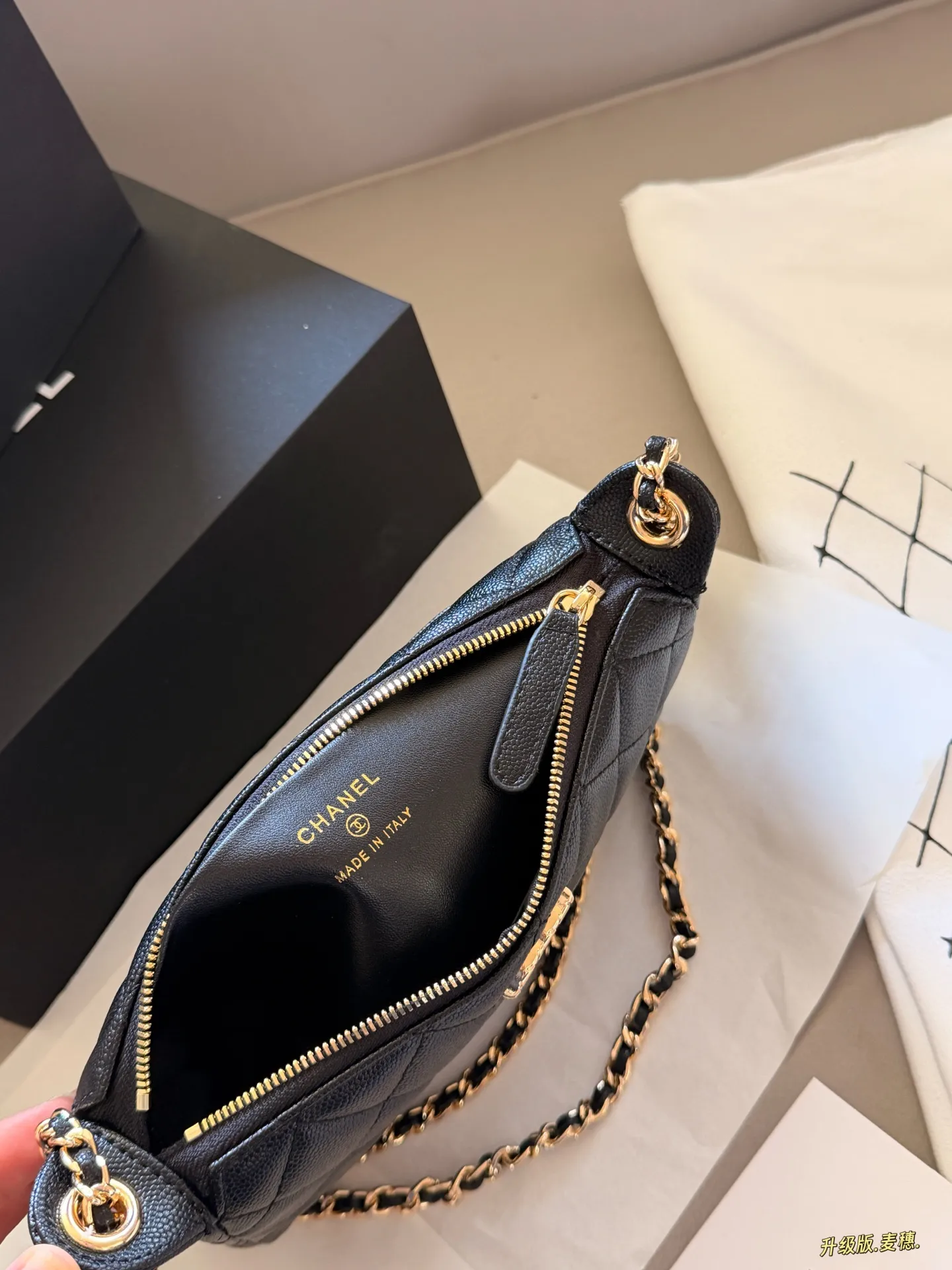 Quilted Leather Chain Shoulder Bag D27518015 — view 9