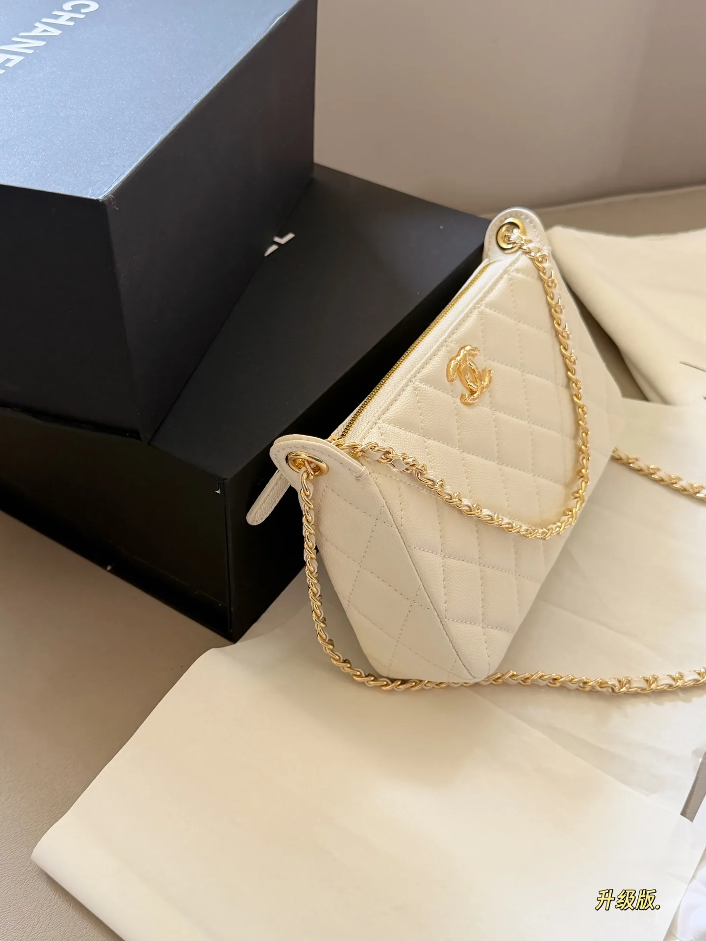 Quilted Leather Chain Shoulder Bag D27518015 — view 12
