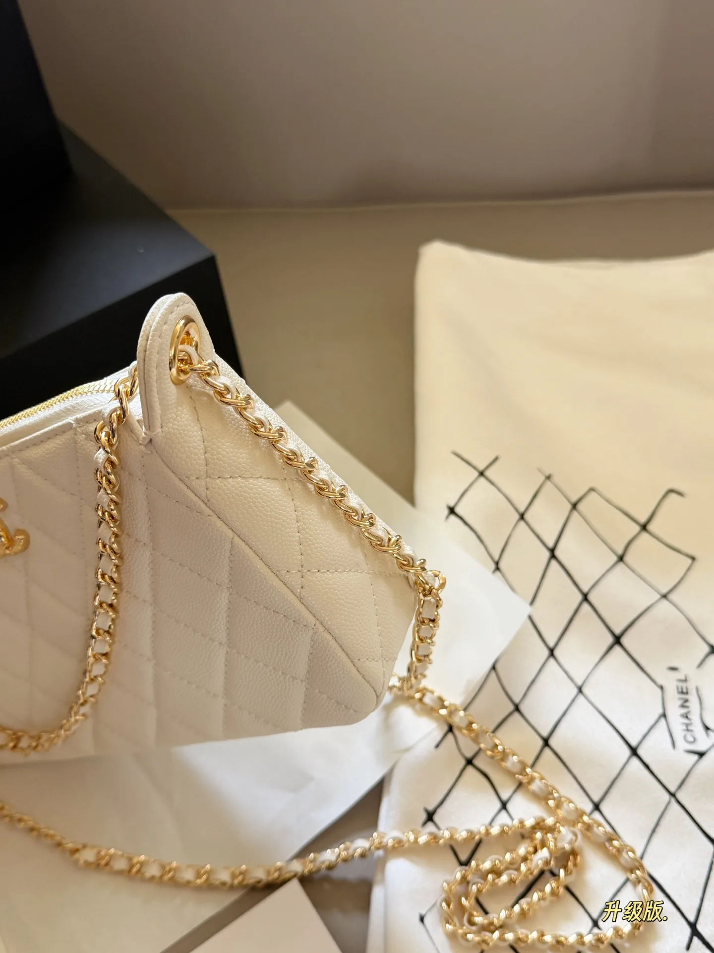 Quilted Leather Chain Shoulder Bag D27518015 — view 13