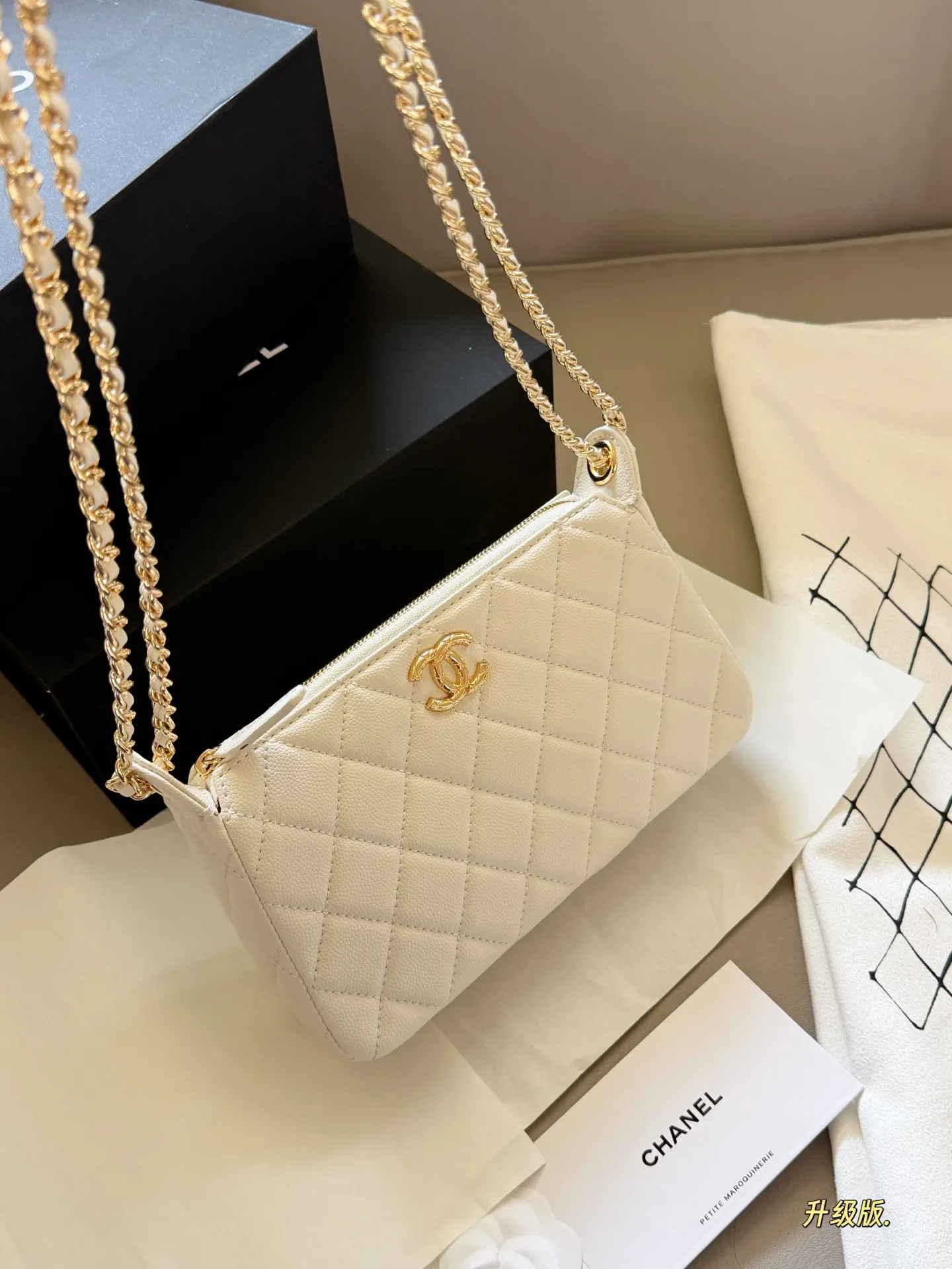 Quilted Leather Chain Shoulder Bag D27518015 — view 16