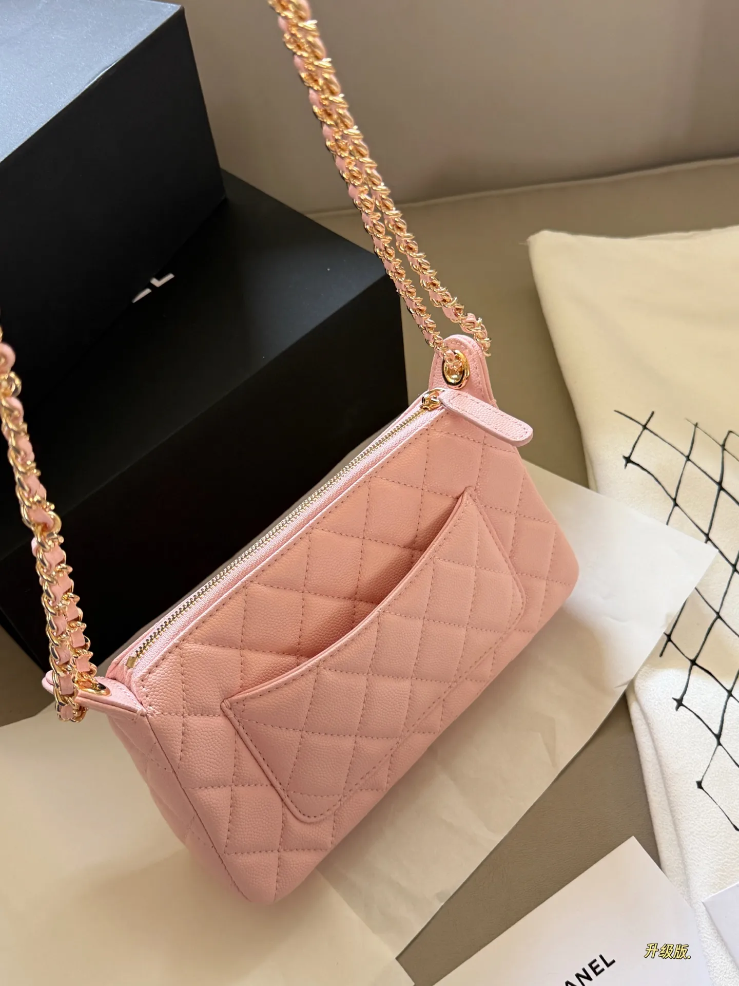 Quilted Leather Chain Shoulder Bag D27518015 — view 24