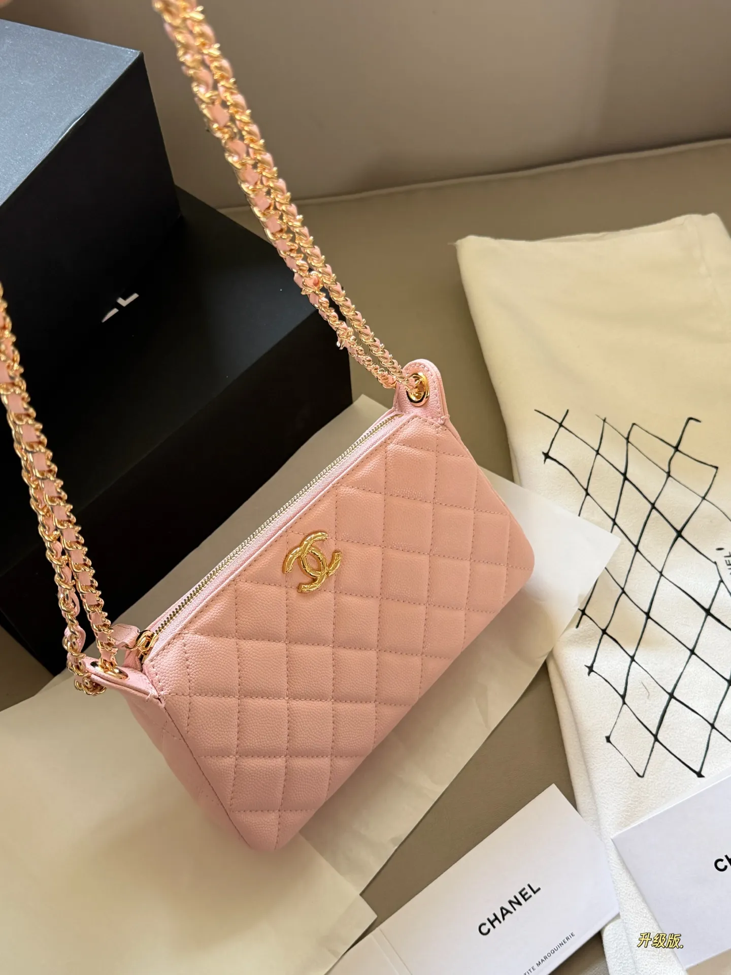 Quilted Leather Chain Shoulder Bag D27518015 — view 25