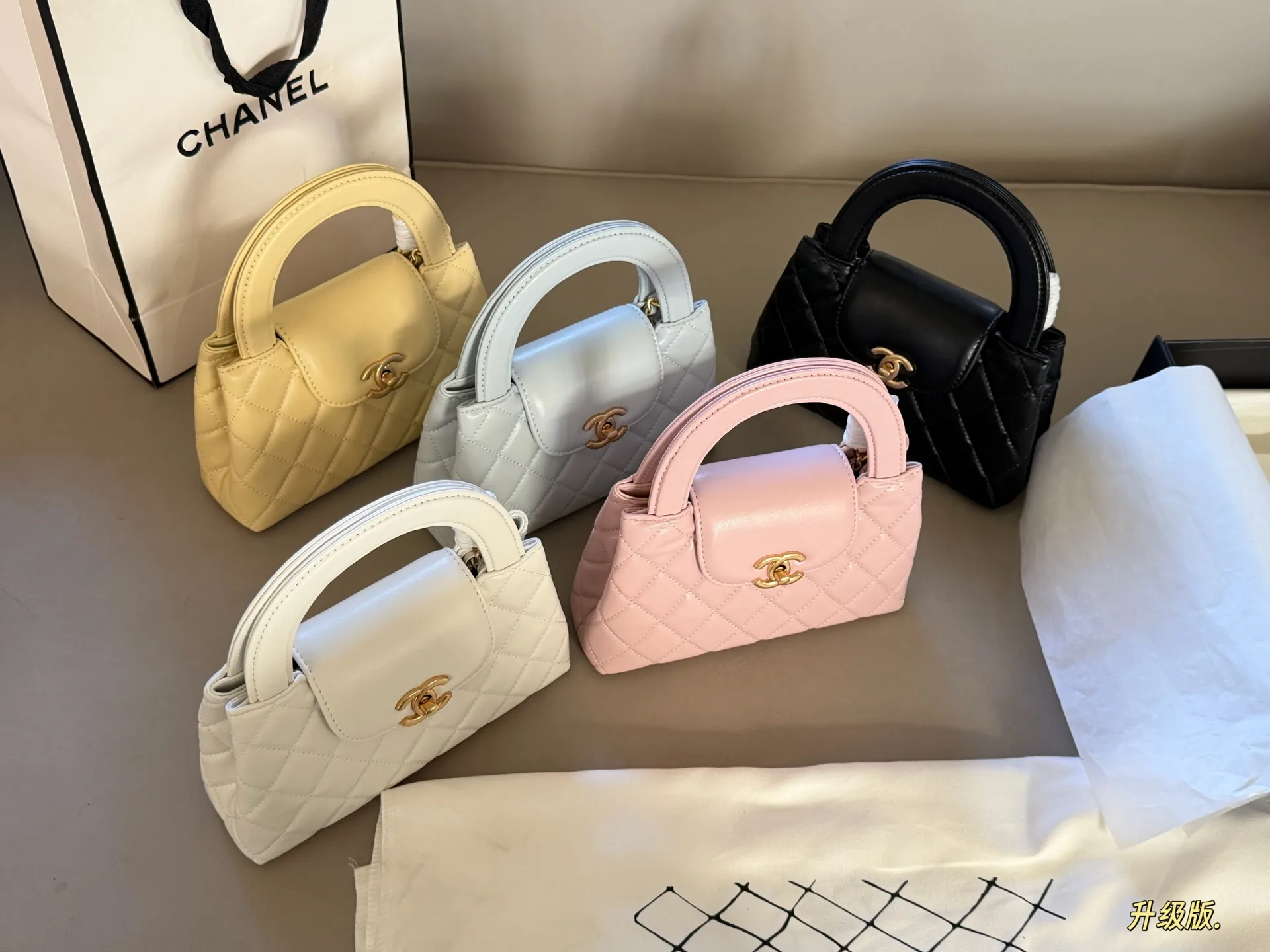 Quilted Leather Top-Handle Mini Bag D28018207 — view 3