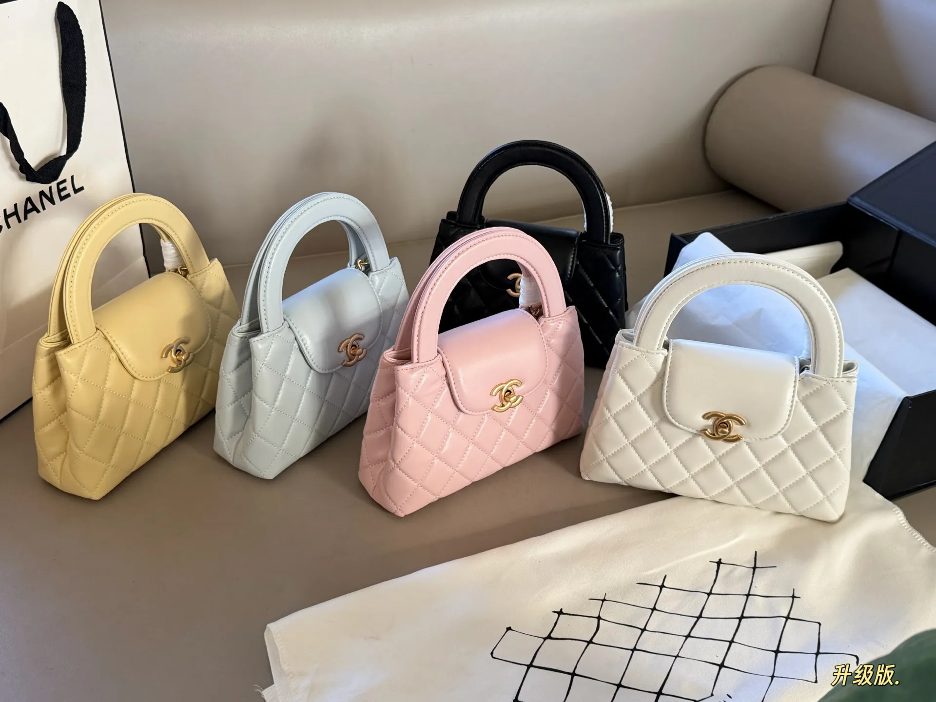 Quilted Leather Top-Handle Mini Bag D28018207 — view 5
