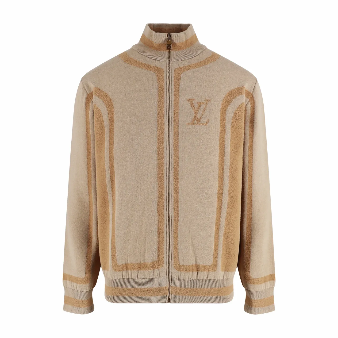 Logo Intarsia Wool-Blend Zip-Up Cardigan D28016426 — view 2