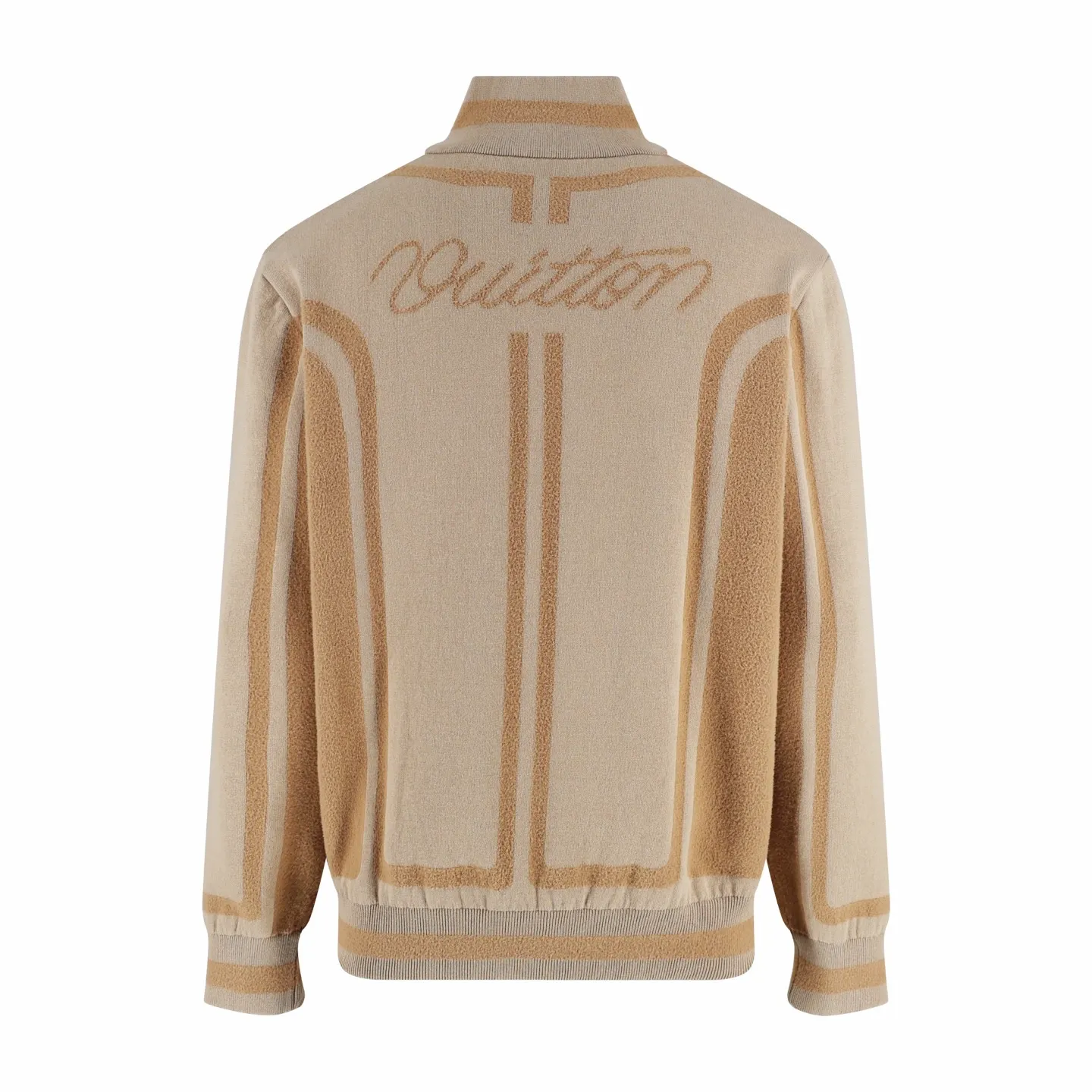 Logo Intarsia Wool-Blend Zip-Up Cardigan D28016426 — view 3
