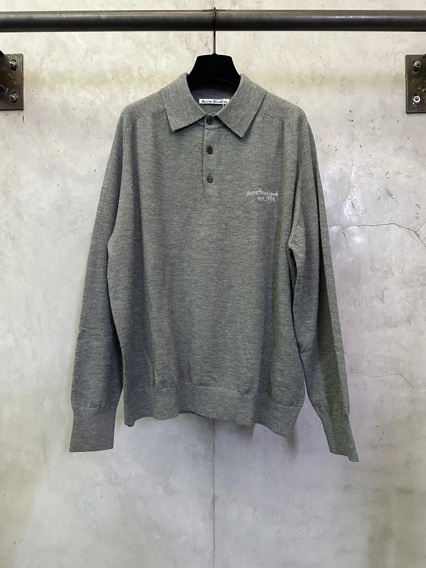 Logo-Embroidered Wool-Blend Polo Sweater D28012751