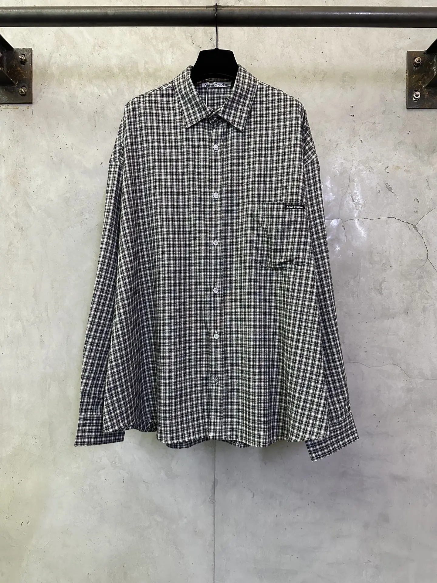 Oversized Checked Flannel Shirt D28012883