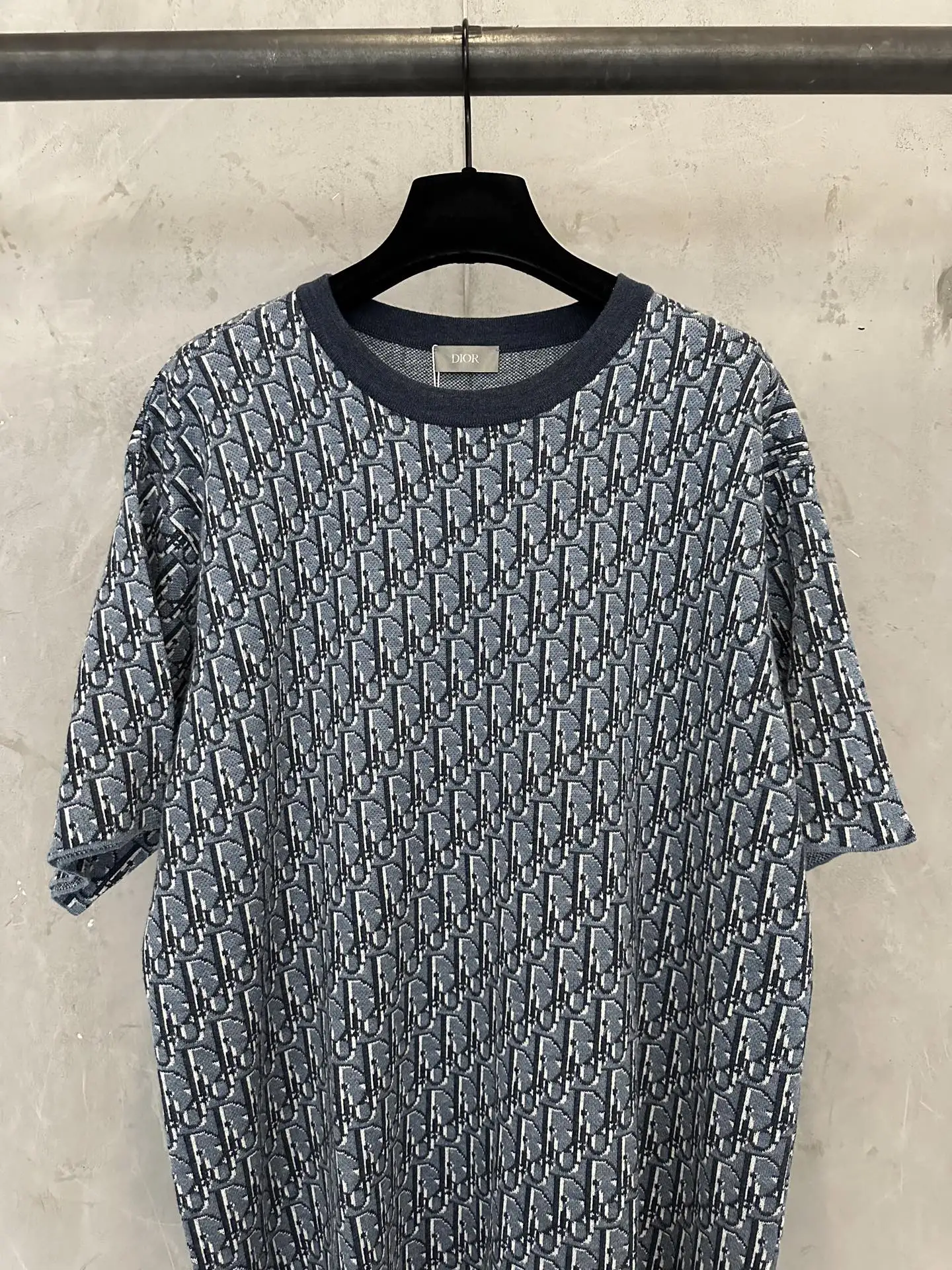 Oblique Jacquard Cotton T-Shirt D28012306 — view 3