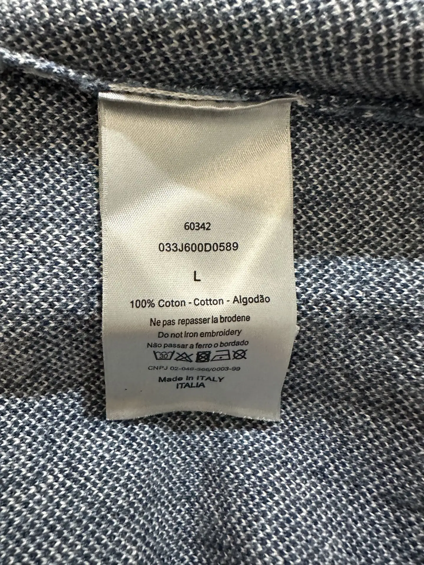 Oblique Jacquard Cotton T-Shirt D28012306 — view 9