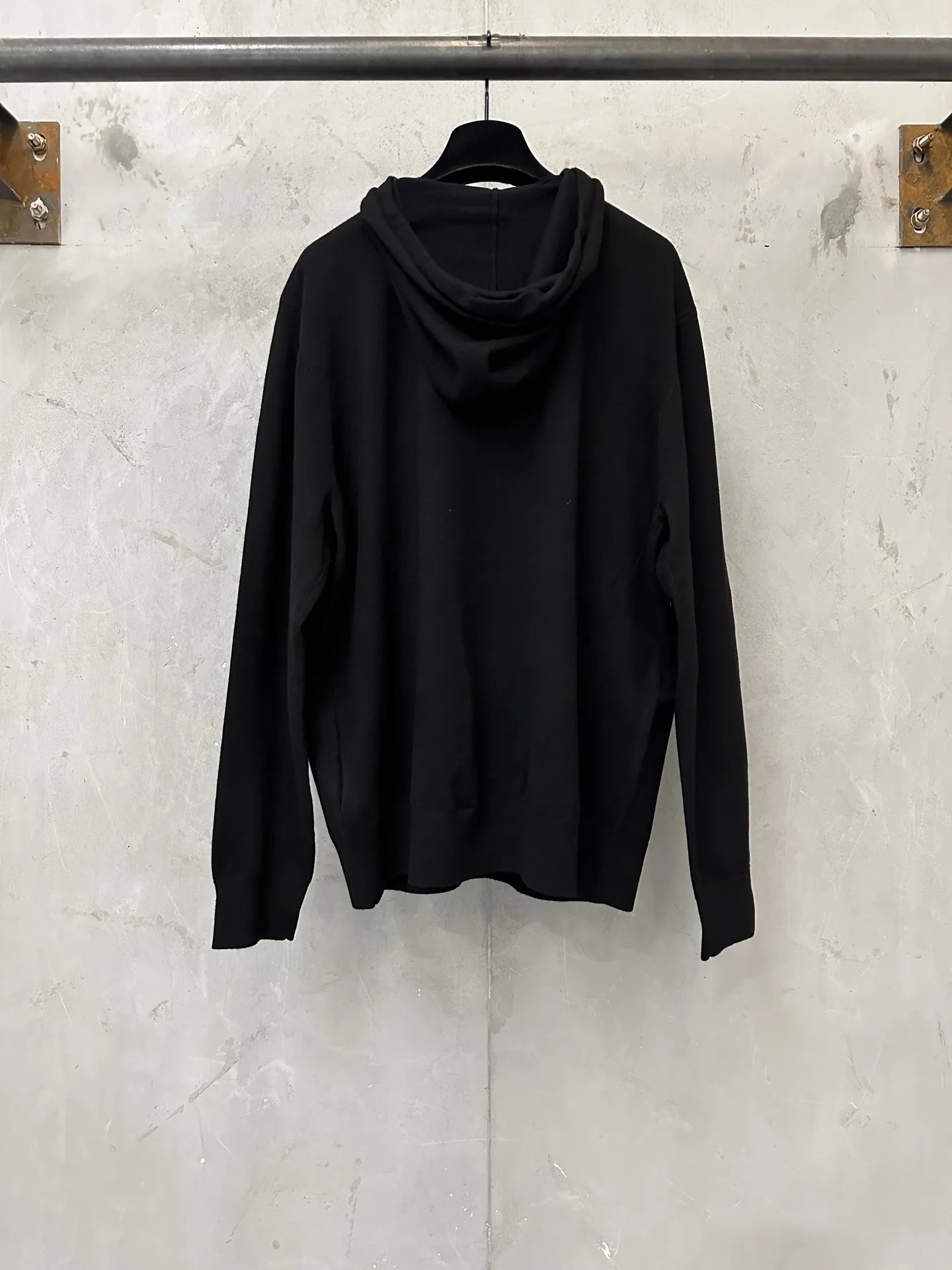 Paris Logo Embroidered Wool-Blend Hoodie D28024387 — view 2