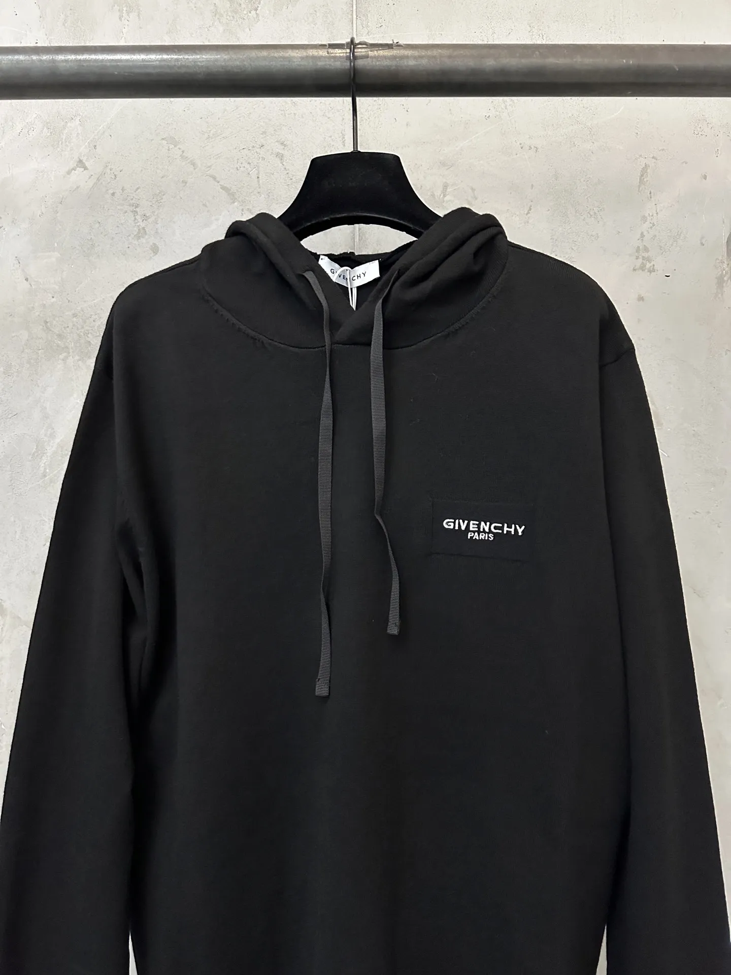 Paris Logo Embroidered Wool-Blend Hoodie D28024387 — view 3