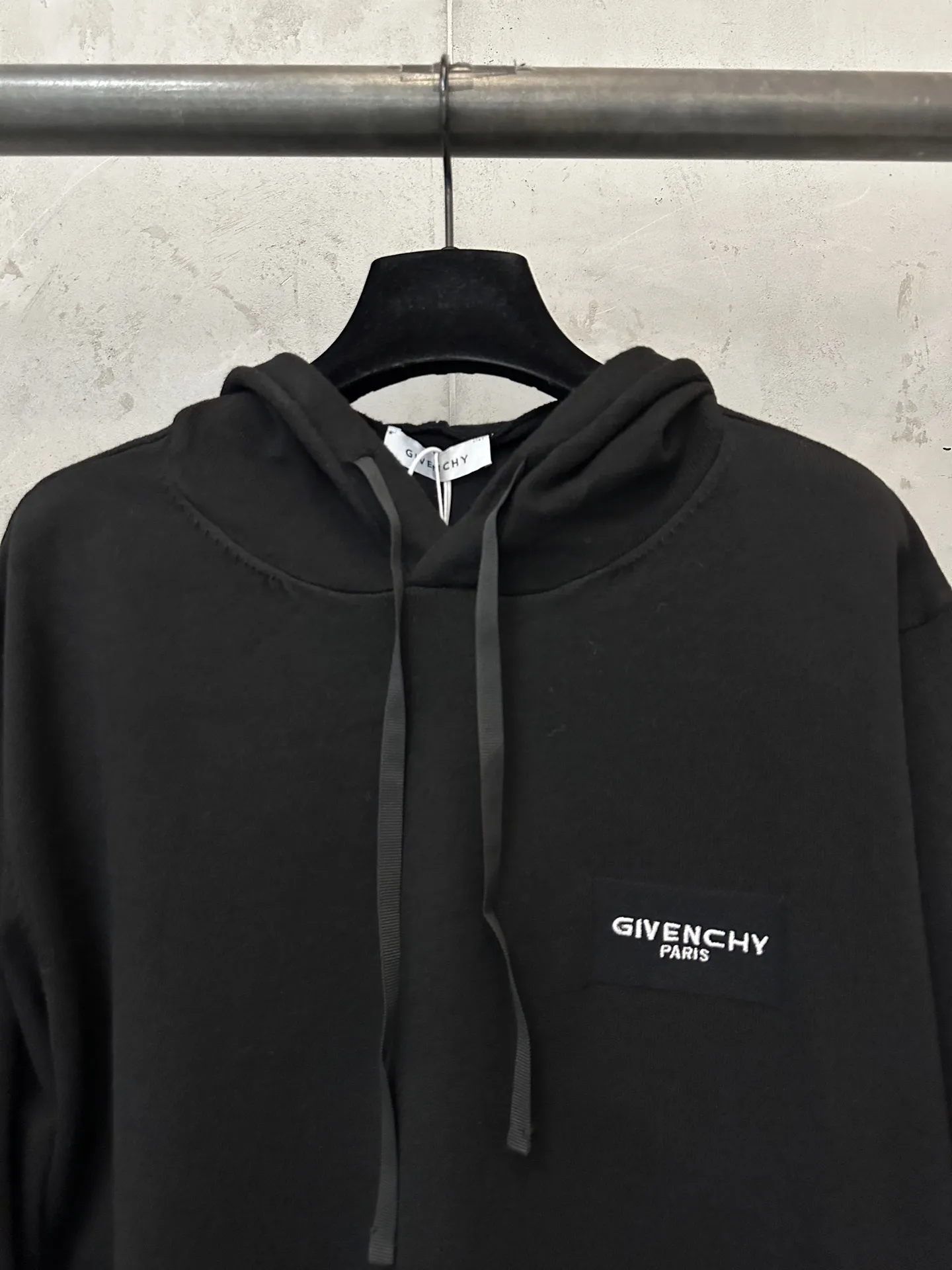 Paris Logo Embroidered Wool-Blend Hoodie D28024387 — view 5