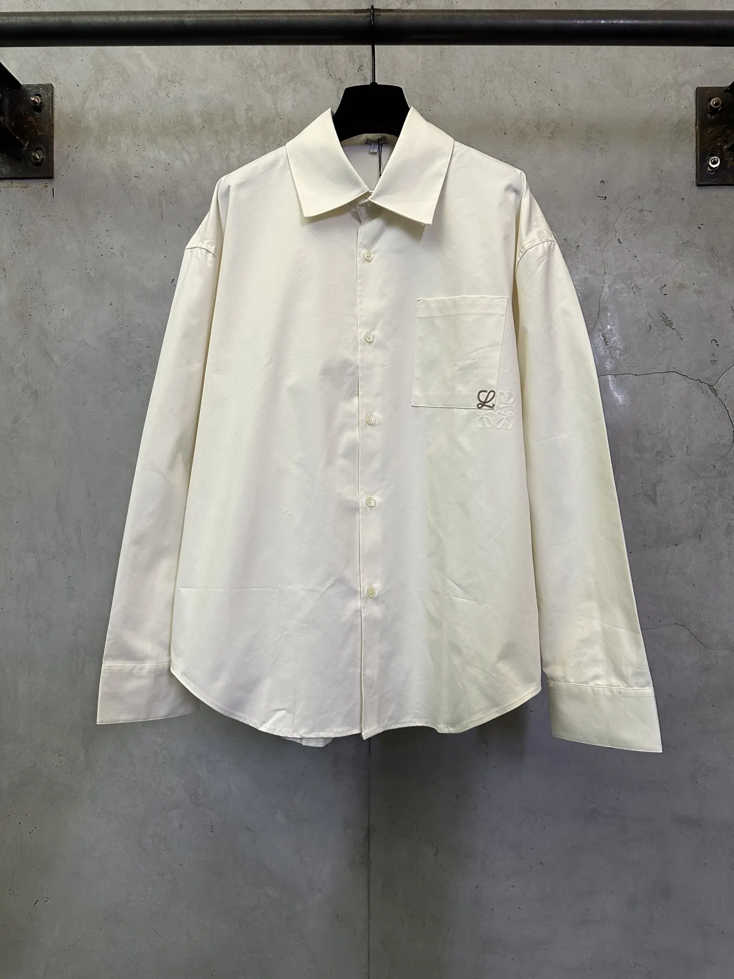 Embroidered Cotton Twill Long-Sleeve Shirt D28012788
