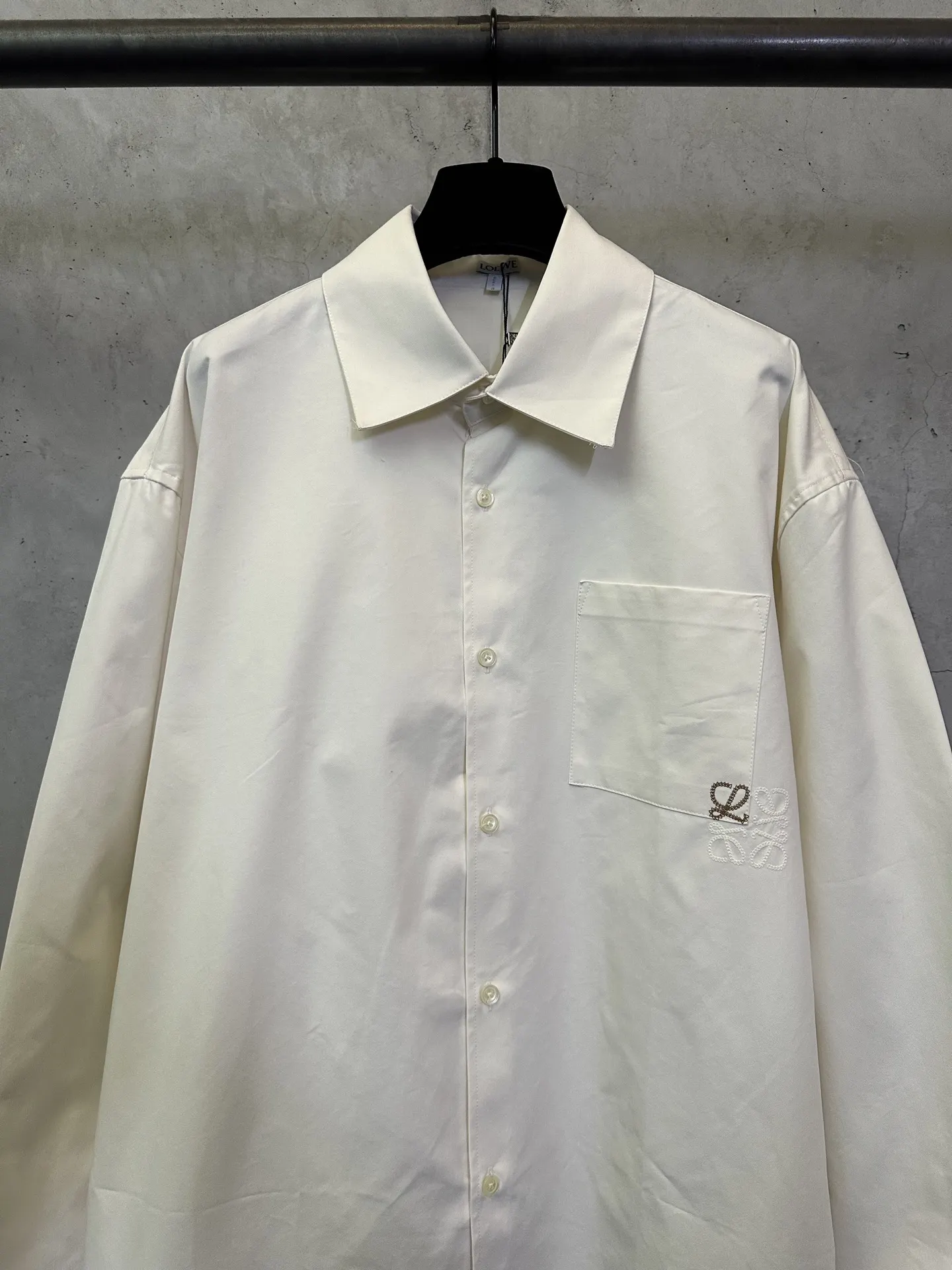 Embroidered Cotton Twill Long-Sleeve Shirt D28012788 — view 3