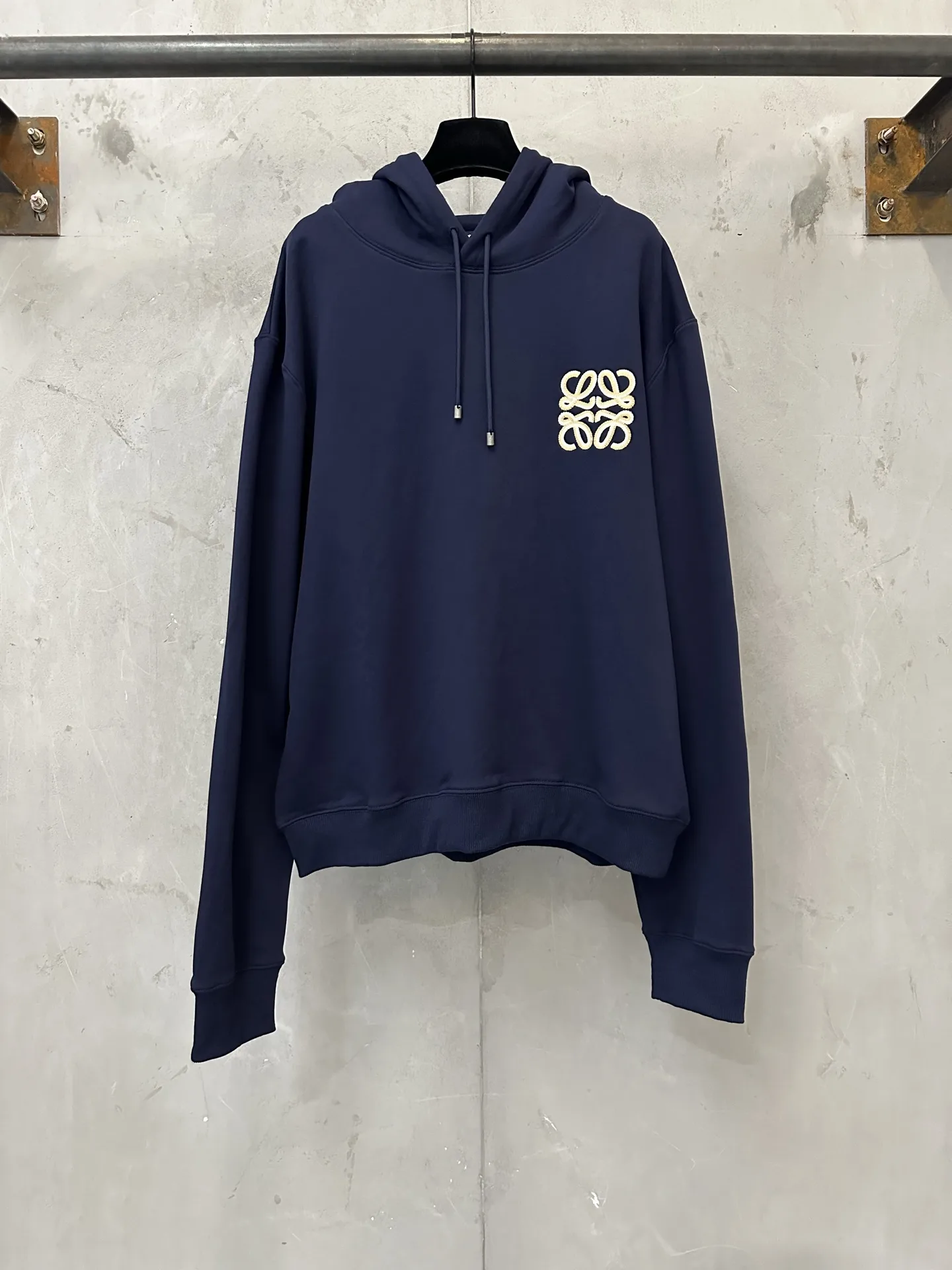 Anagram Embroidered Cotton-Jersey Hoodie D28024394