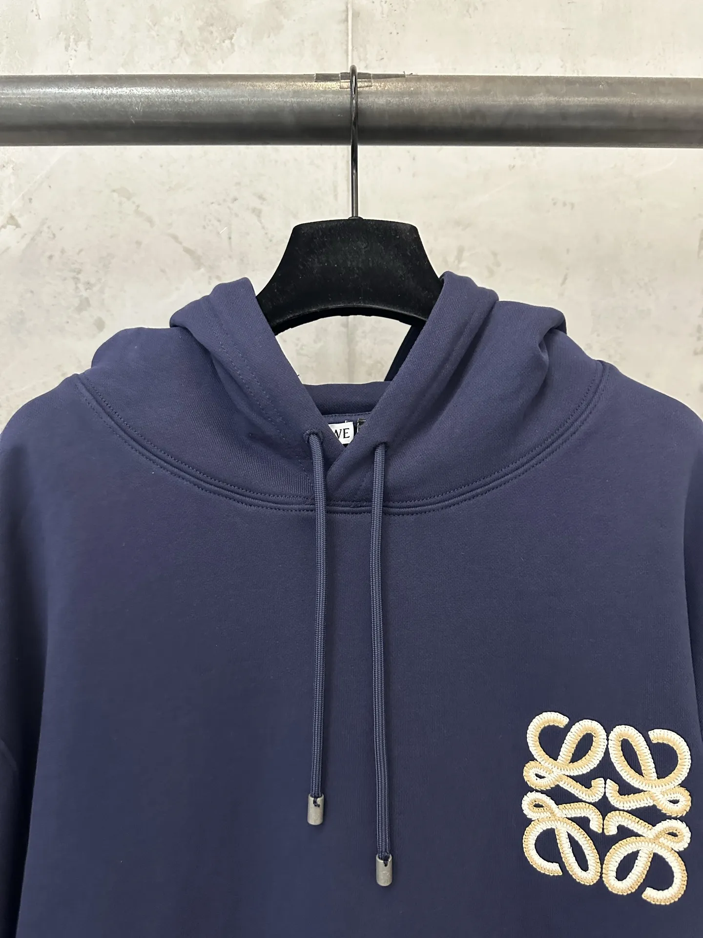 Anagram Embroidered Cotton-Jersey Hoodie D28024394 — view 5