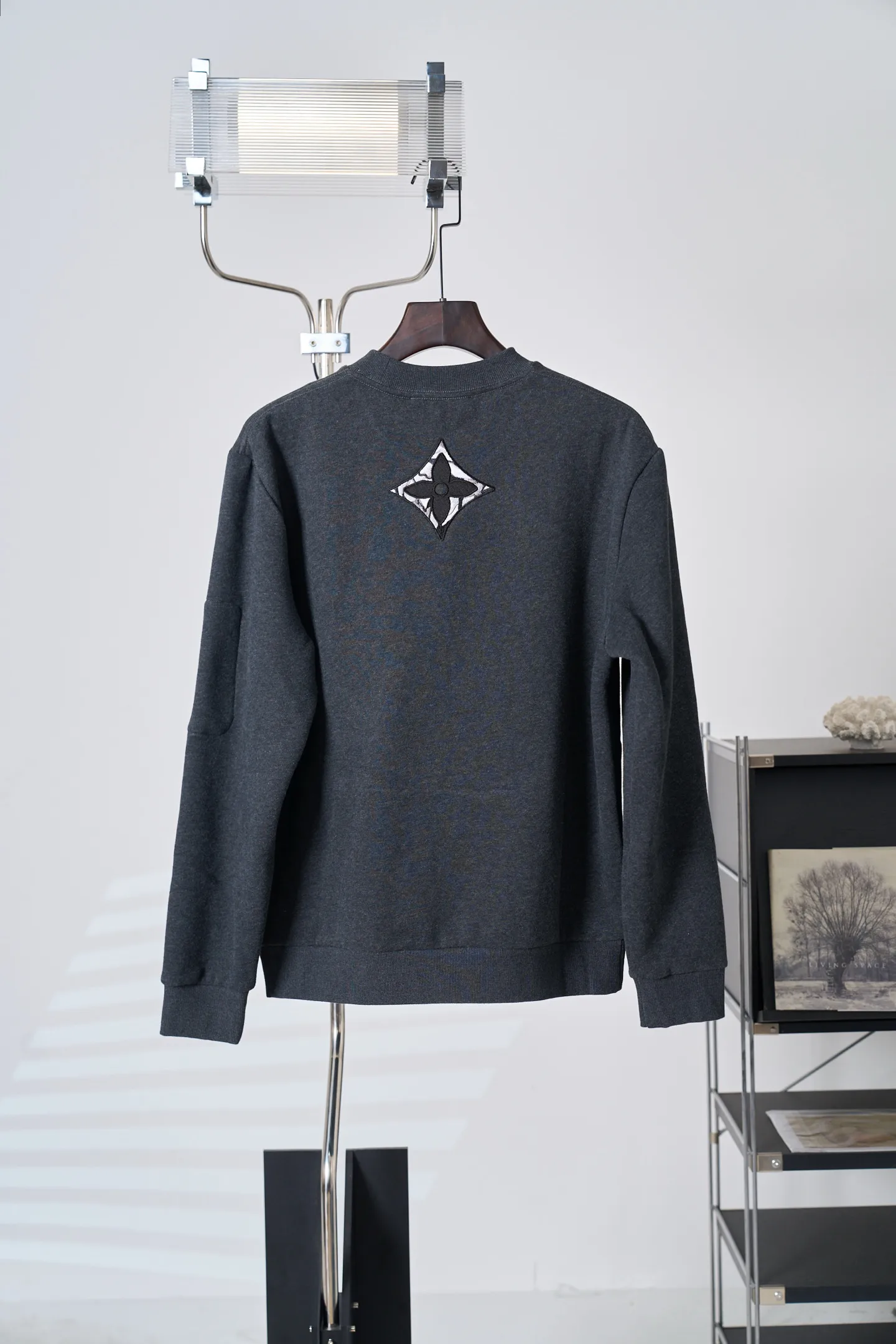 Embroidered Logo Fleece Sweatshirt D28020411 — view 2