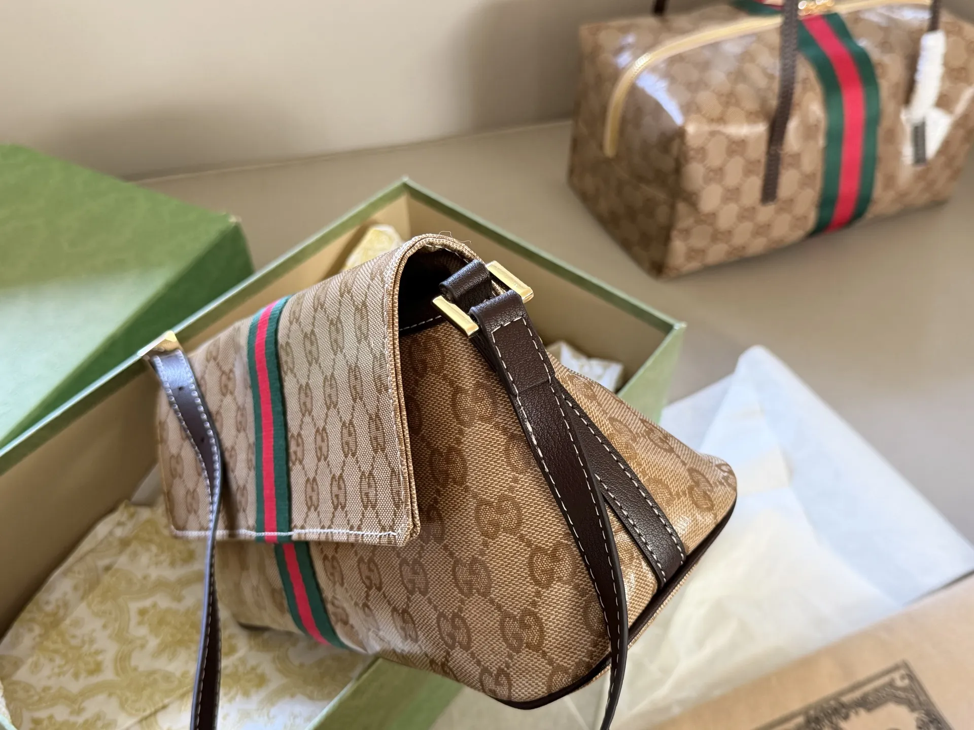 GG Monogram Coated Canvas Shoulder Bag D28017928 — view 4