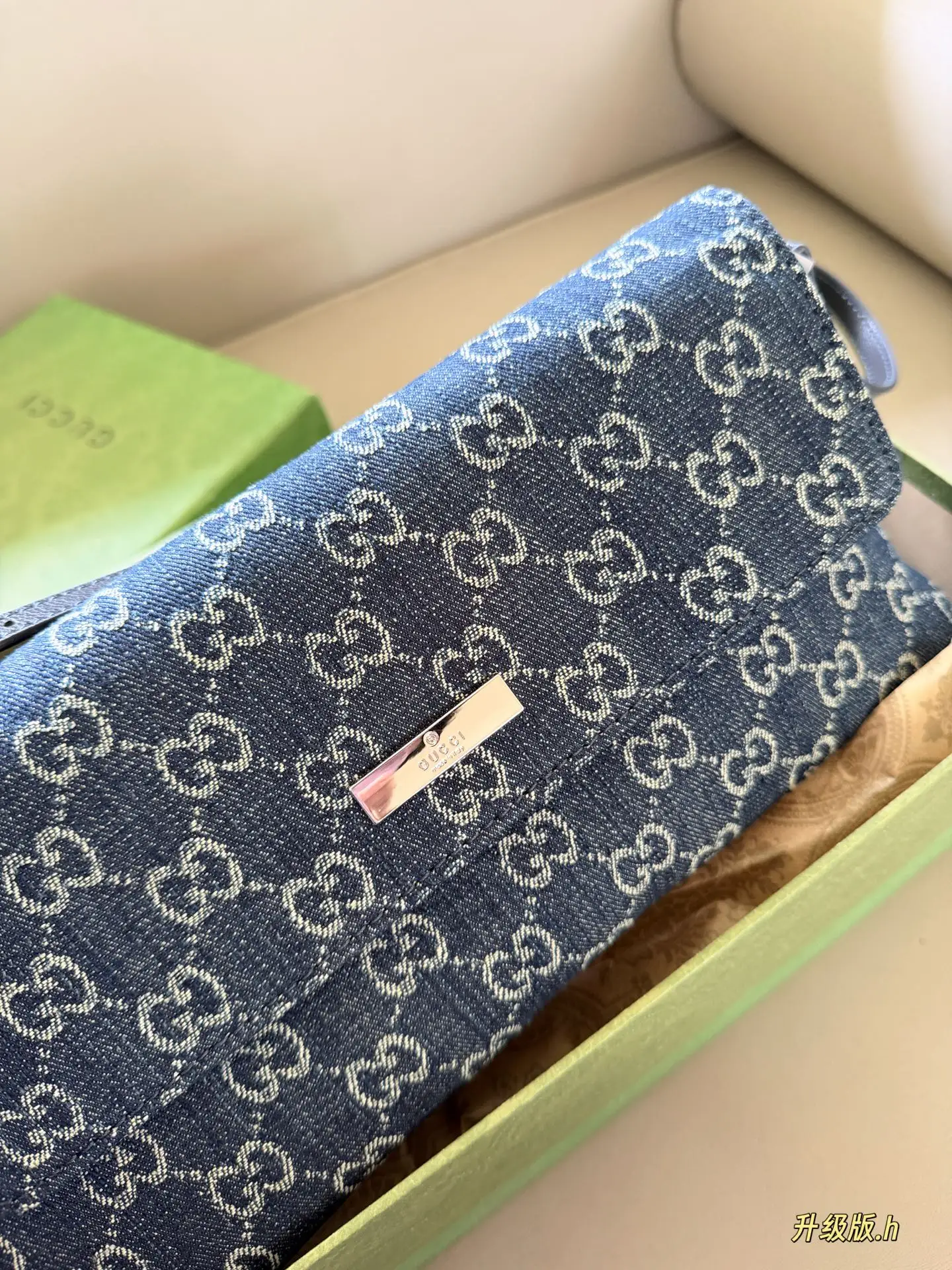 GG Monogram Denim Shoulder Bag D28017841 — view 6