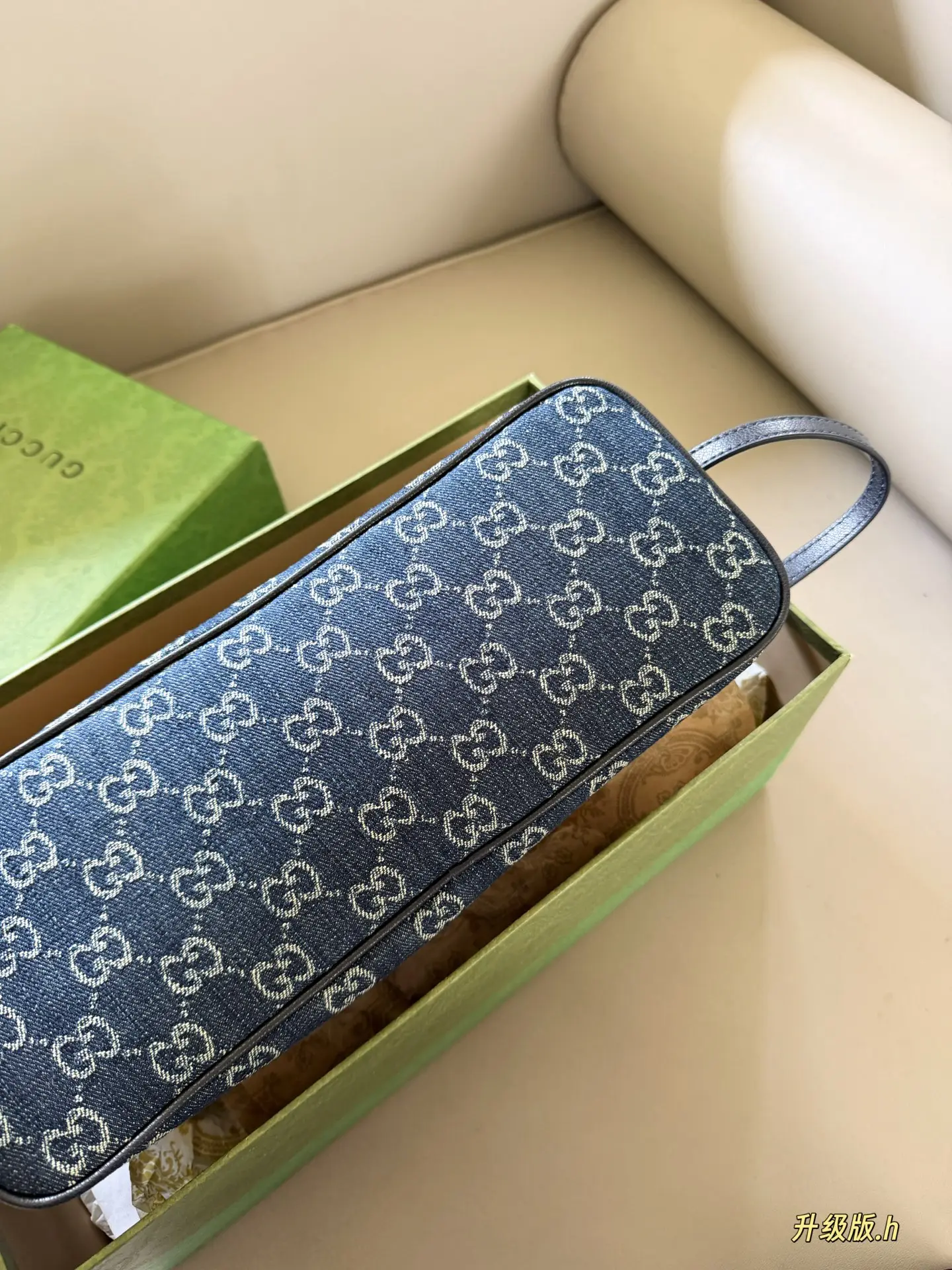 GG Monogram Denim Shoulder Bag D28017841 — view 7