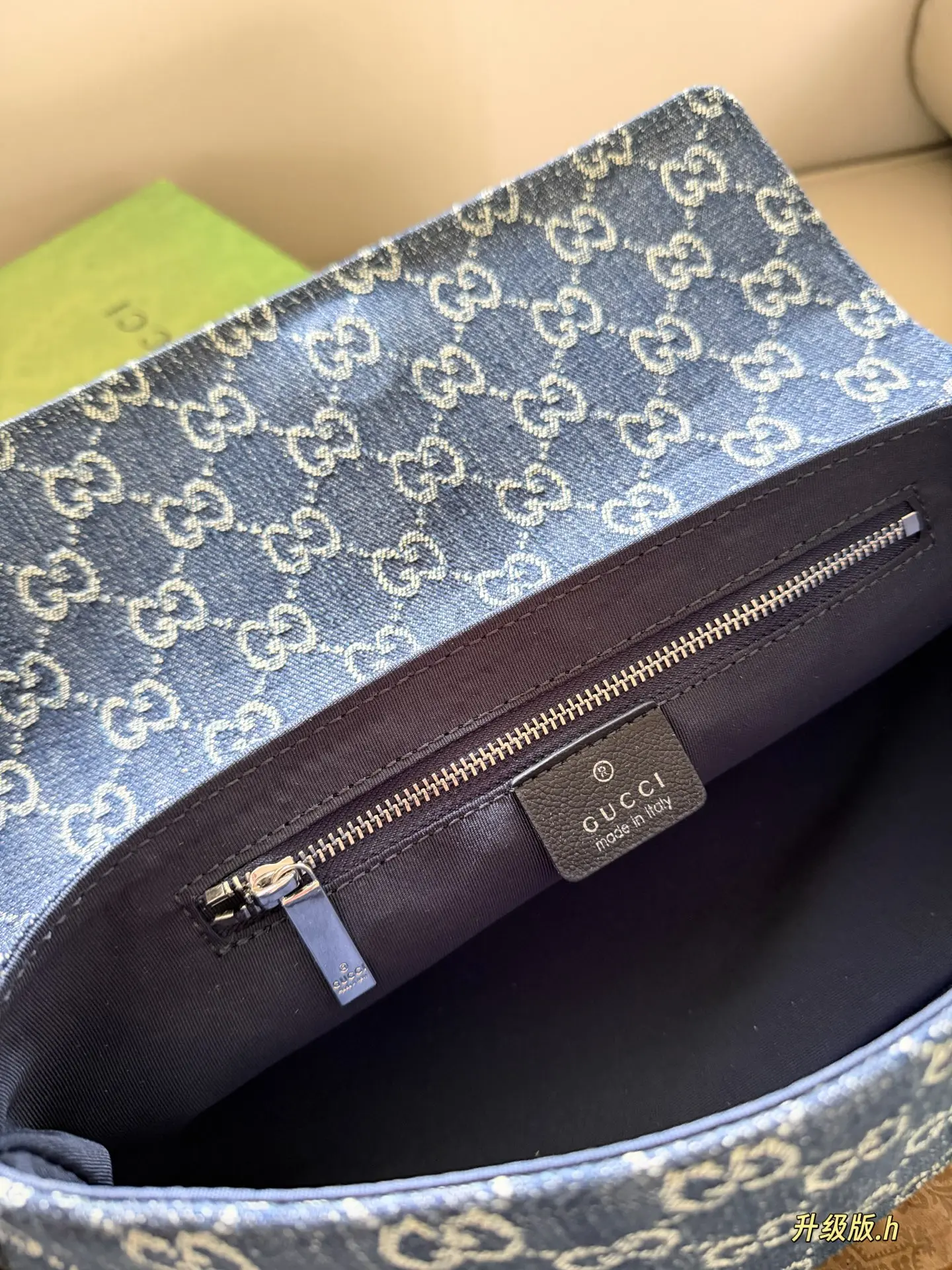 GG Monogram Denim Shoulder Bag D28017841 — view 9
