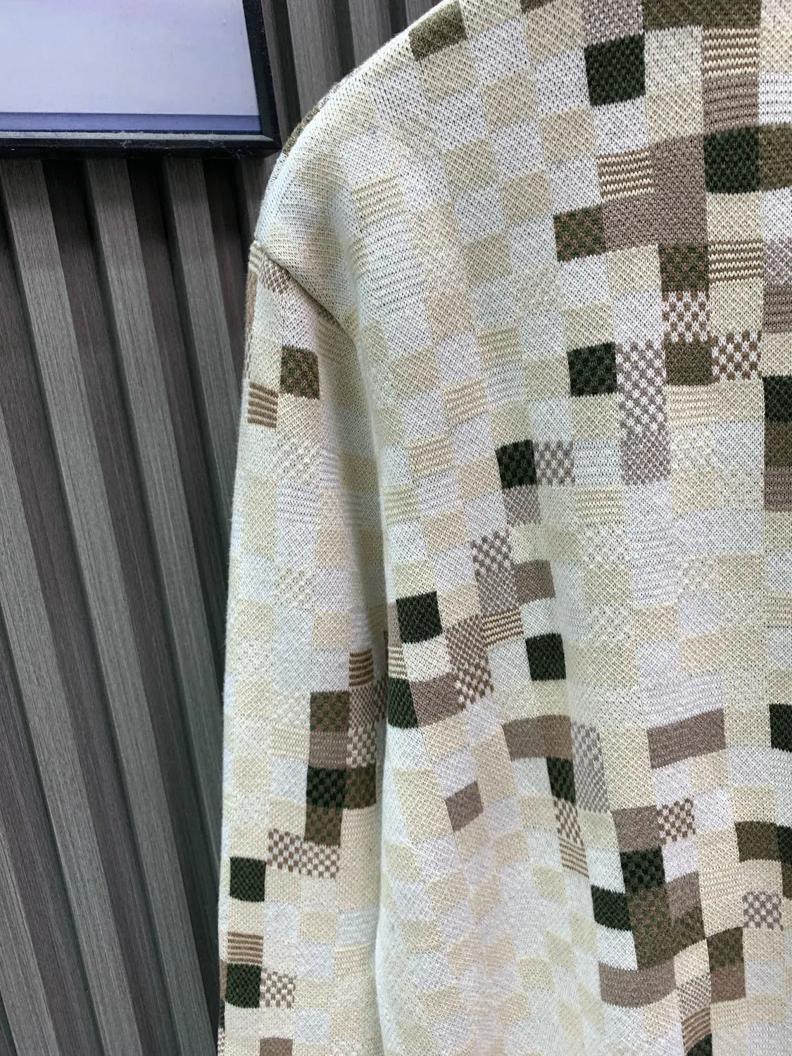 Damier Camouflage Intarsia Cotton Sweater D28014548 — view 6