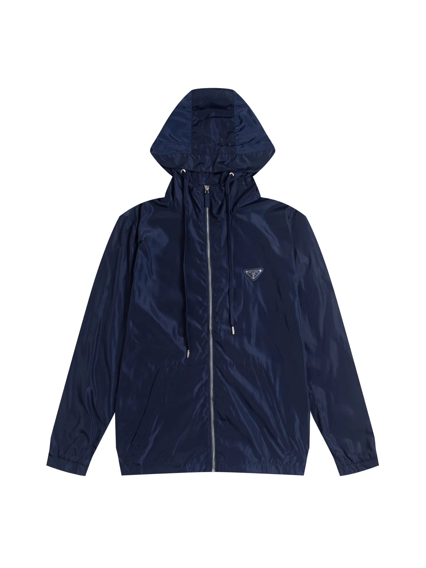 Logo-Plaque Hooded Windbreaker Jacket D28016496
