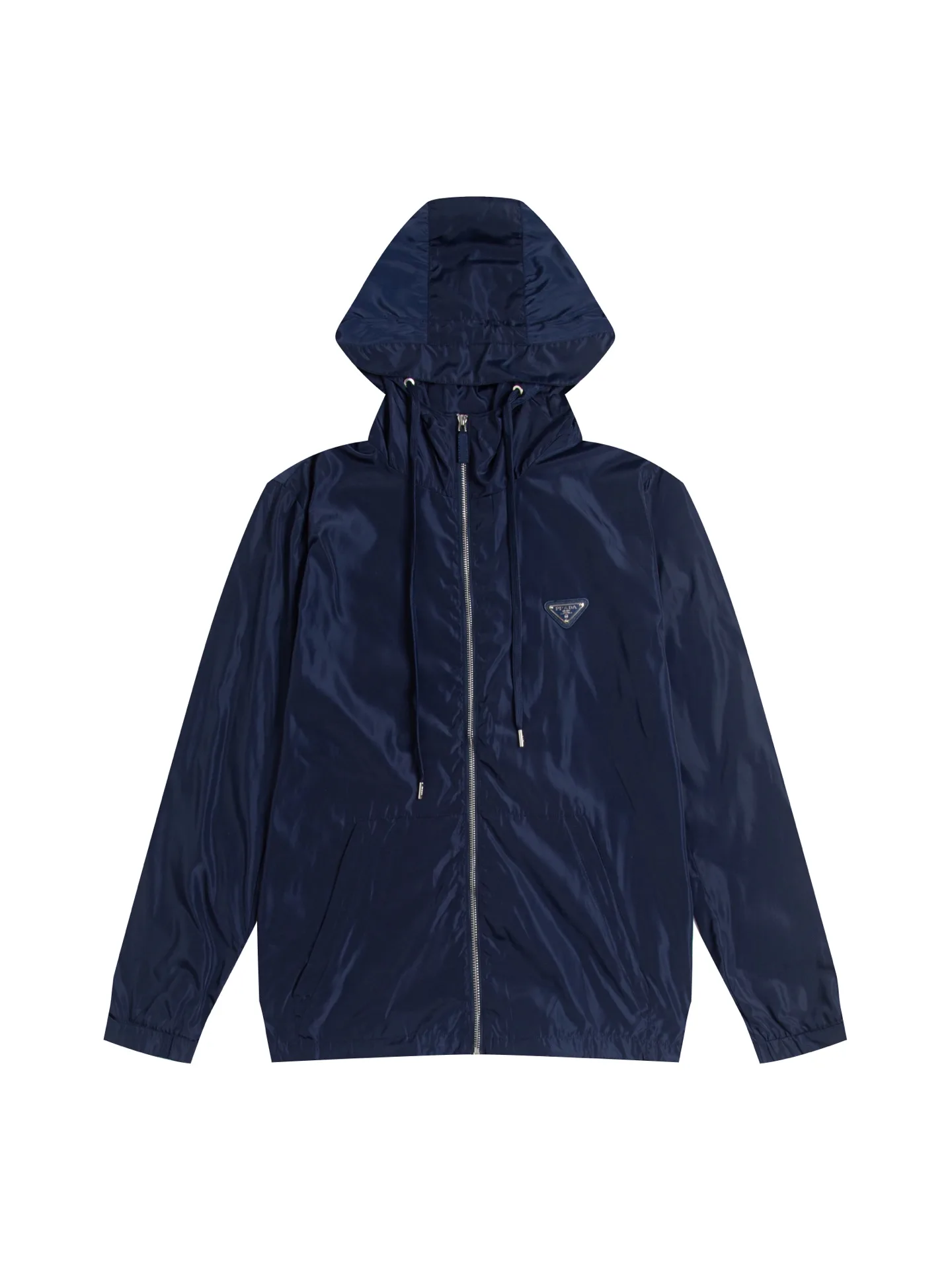 Logo-Plaque Hooded Windbreaker Jacket D28016496