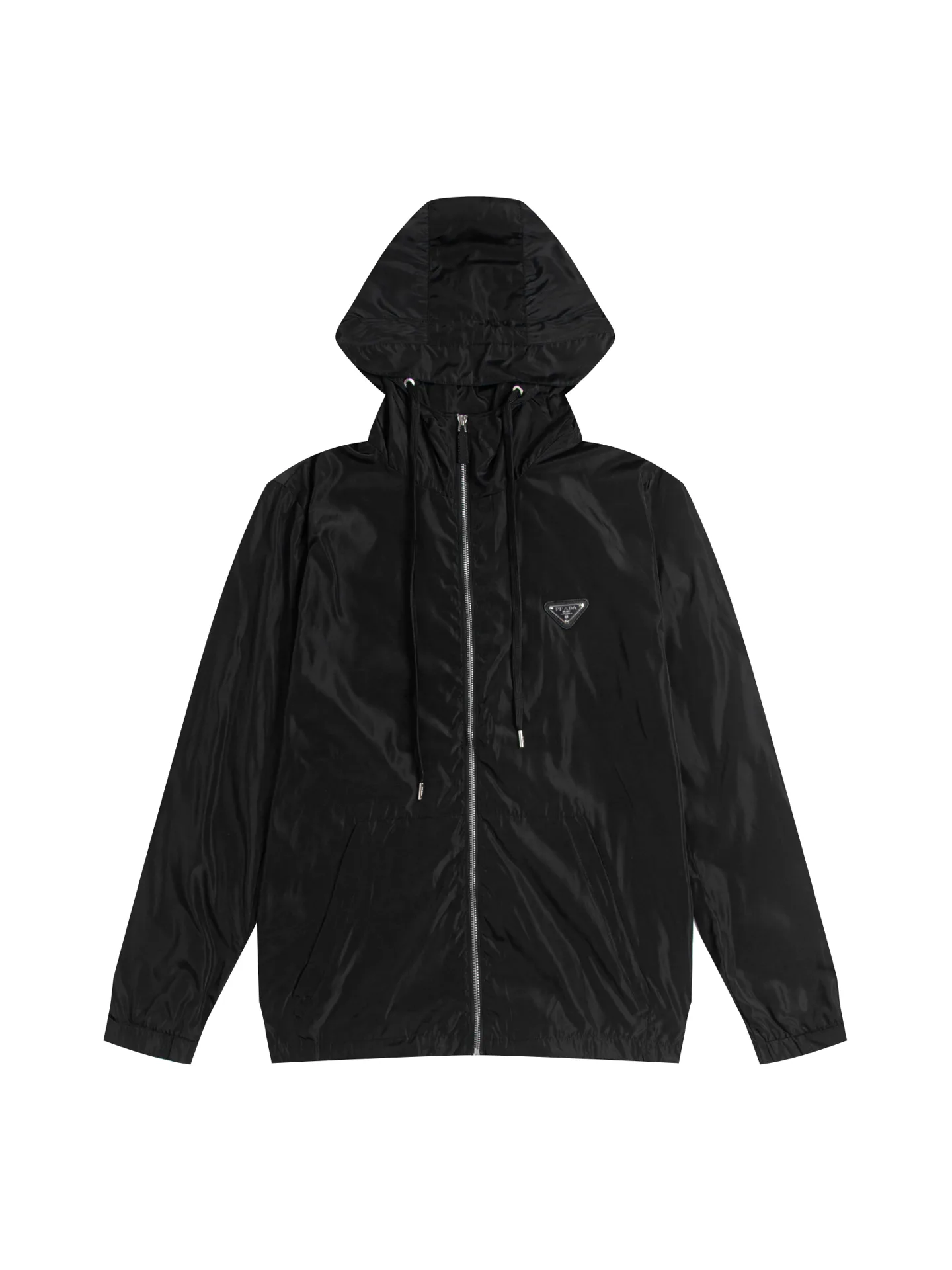 Logo-Plaque Hooded Windbreaker Jacket D28016497