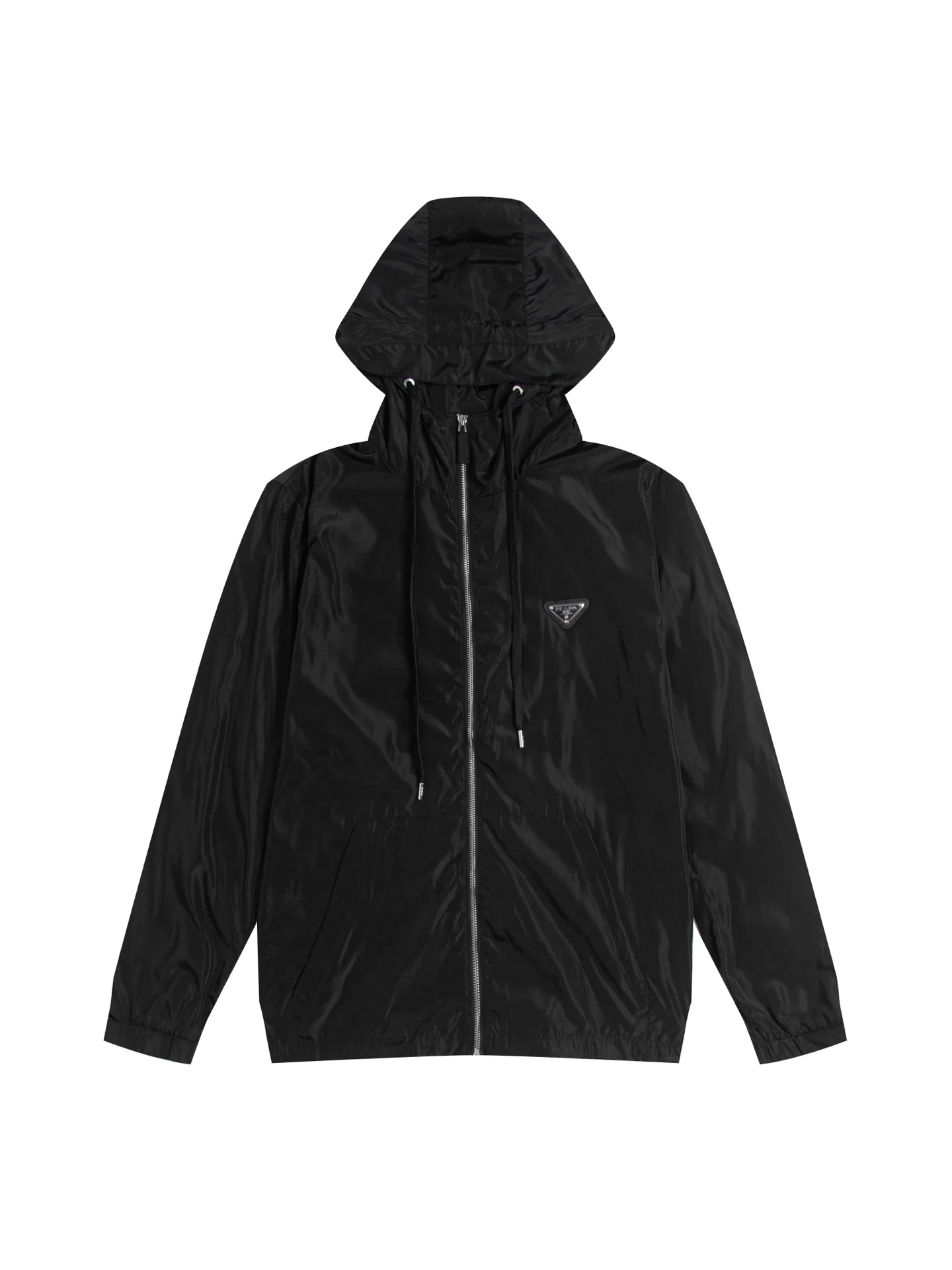 Logo-Plaque Hooded Windbreaker Jacket D28016497
