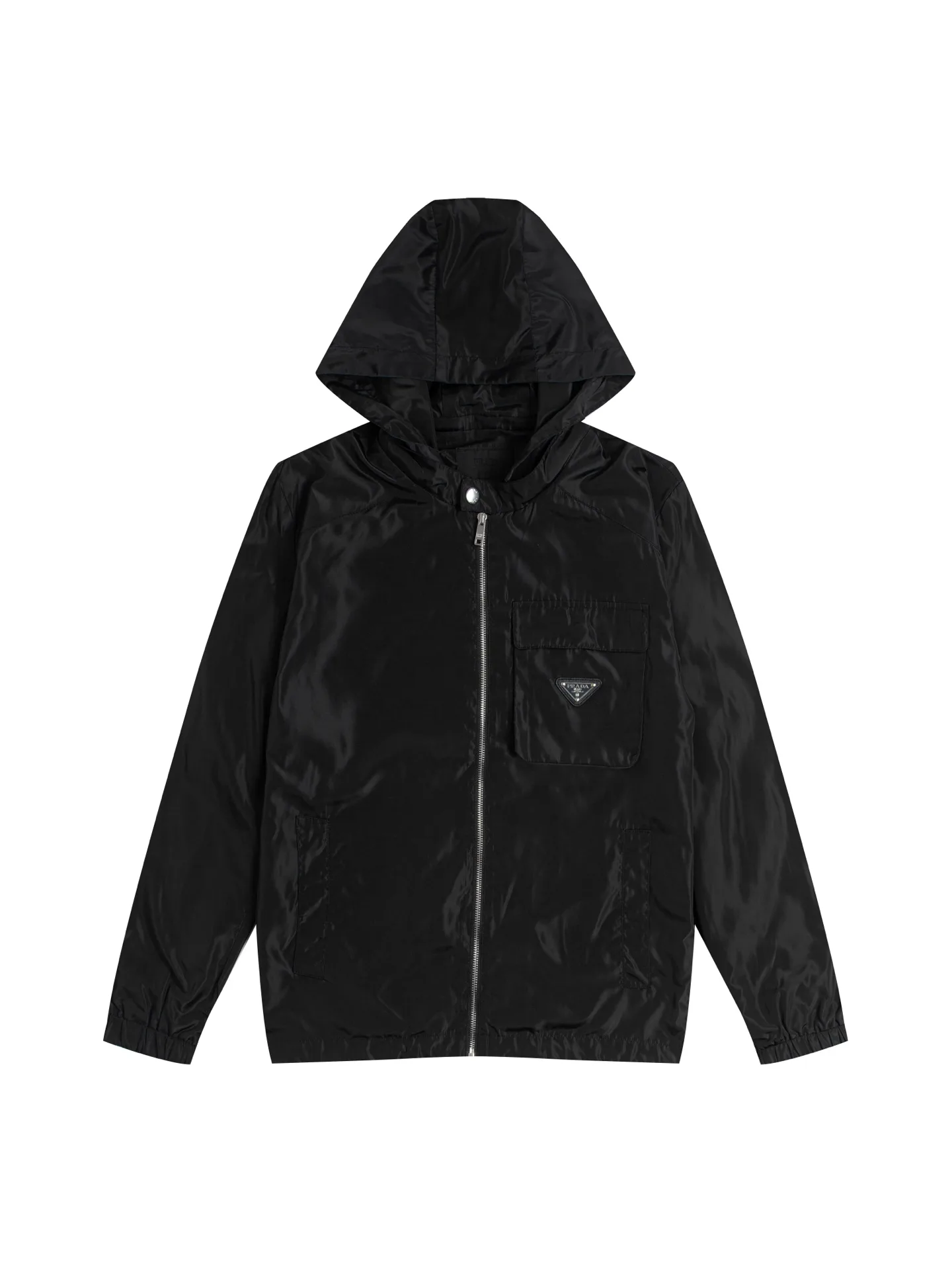 Enamel Triangle Logo Hooded Windbreaker Jacket D28016491