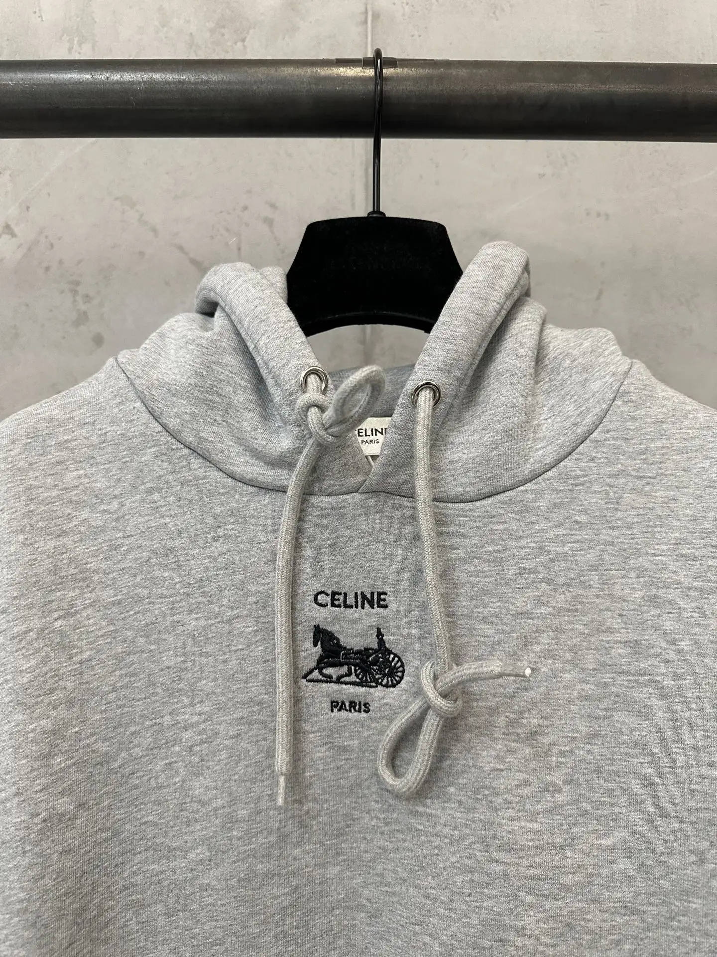 Logo-Embroidered Cotton-Blend Jersey Hoodie D28020153 — view 5