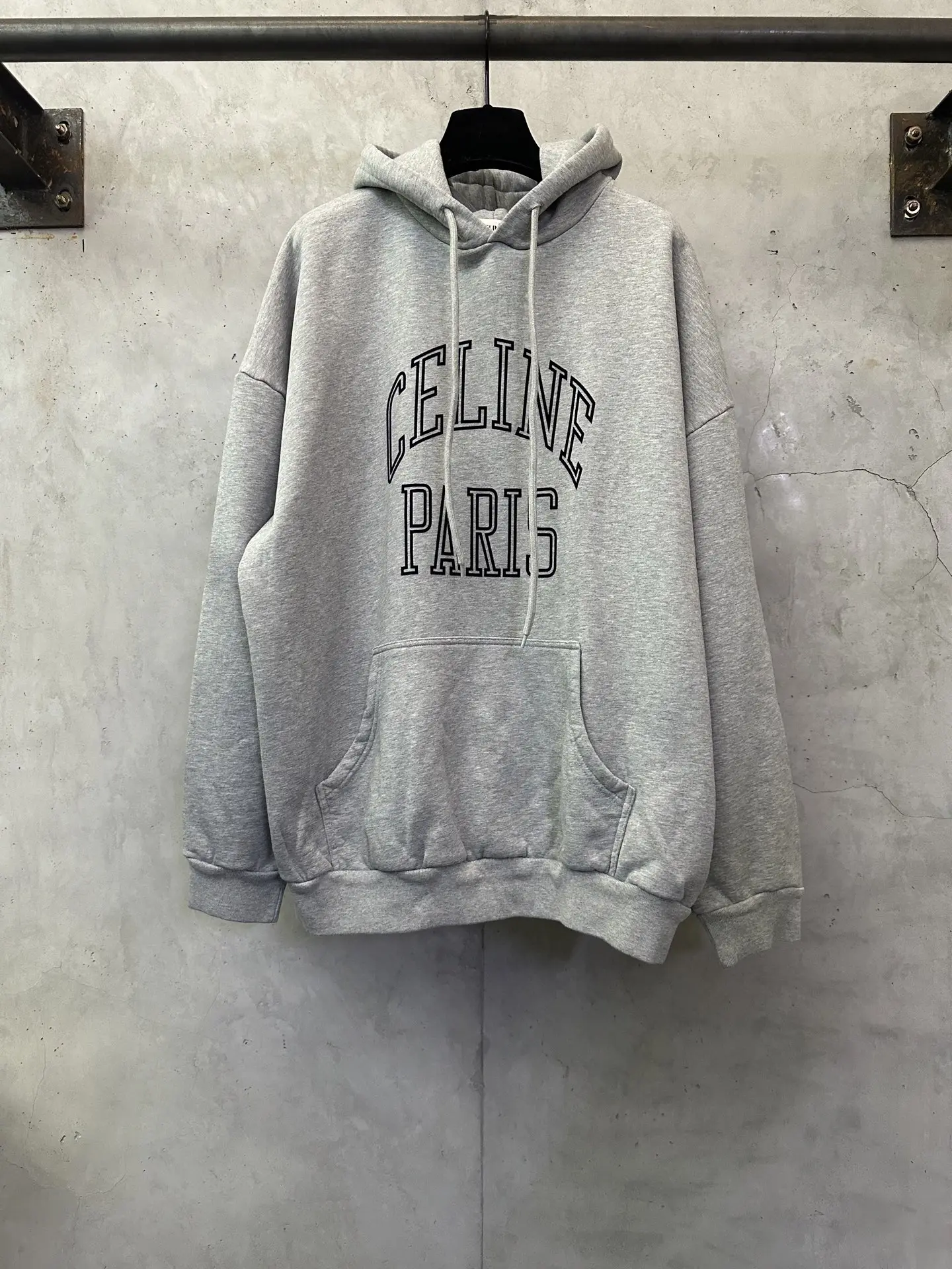 Logo Flocked Cotton-Blend Hoodie D28020158