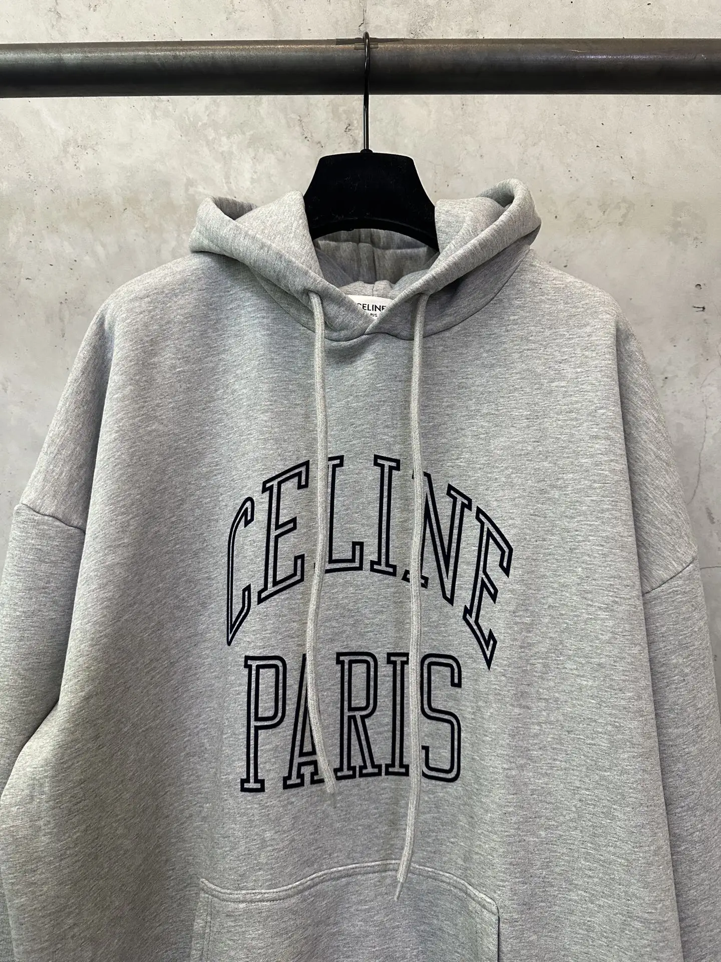 Logo Flocked Cotton-Blend Hoodie D28020158 — view 3