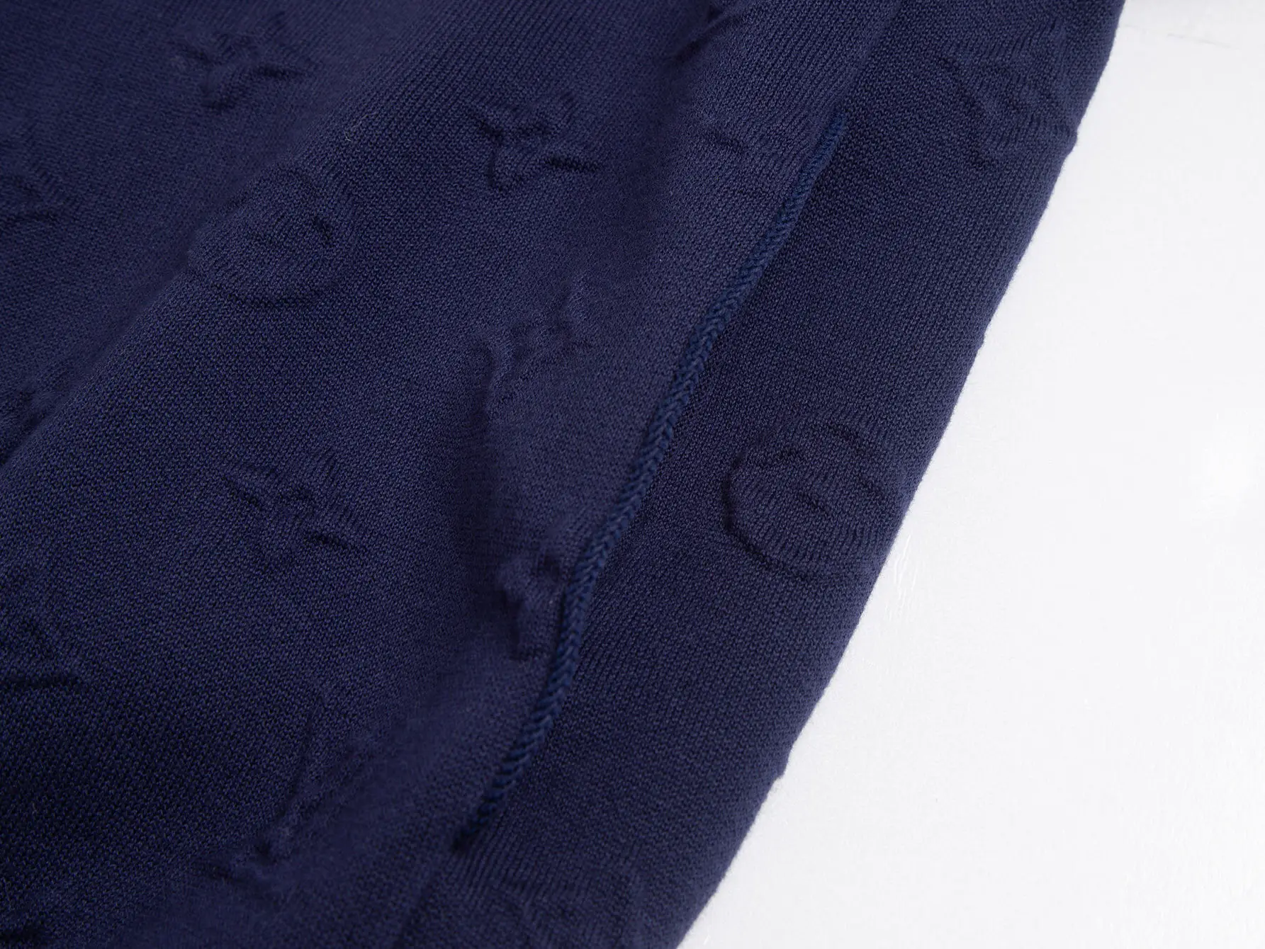 Monogram Embossed Cashmere-Blend Zip-Up Cardigan D28516414 — view 8