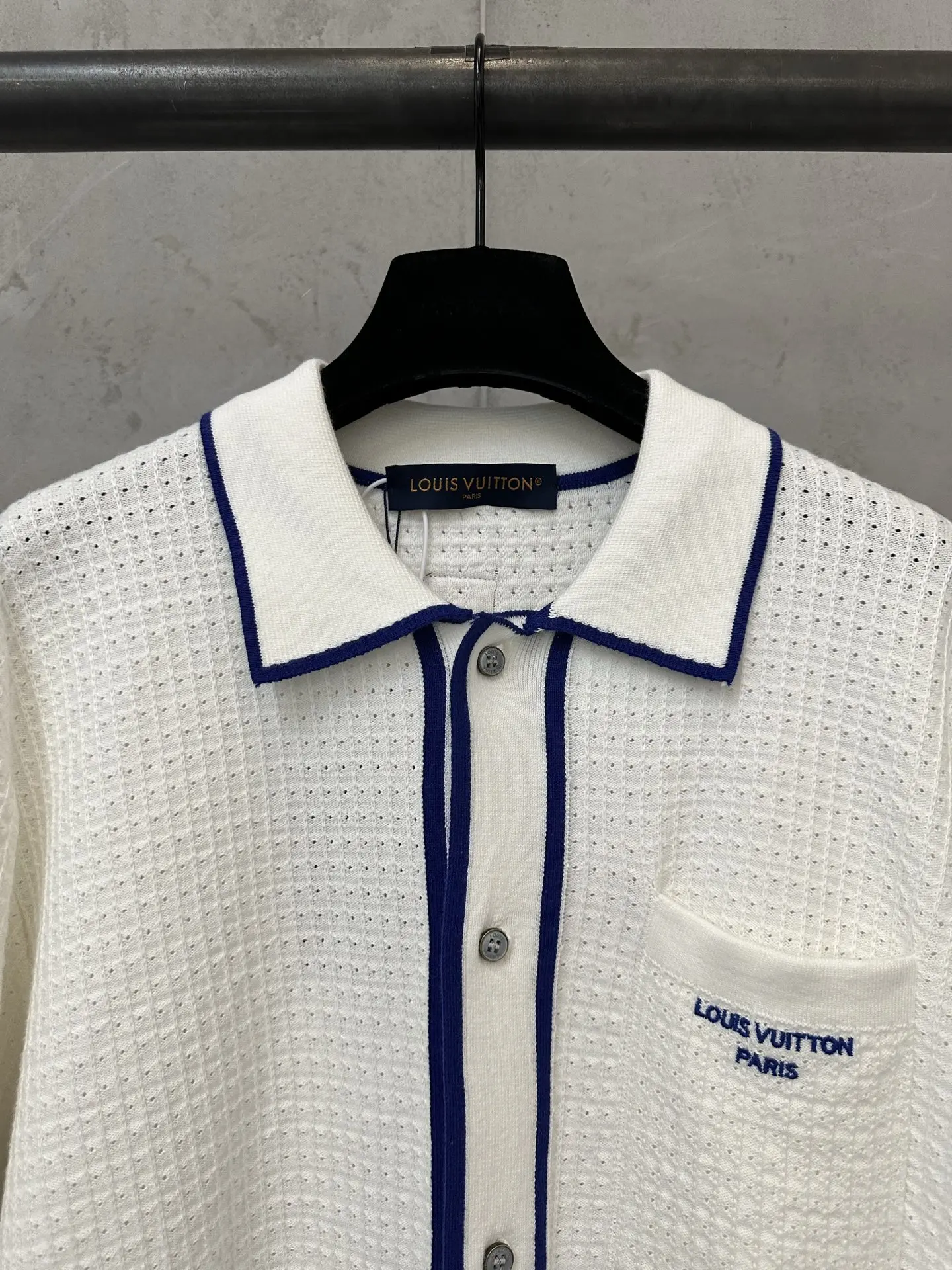 Logo-Embroidered Waffle-Knit Short-Sleeve Shirt D28520165 — view 5