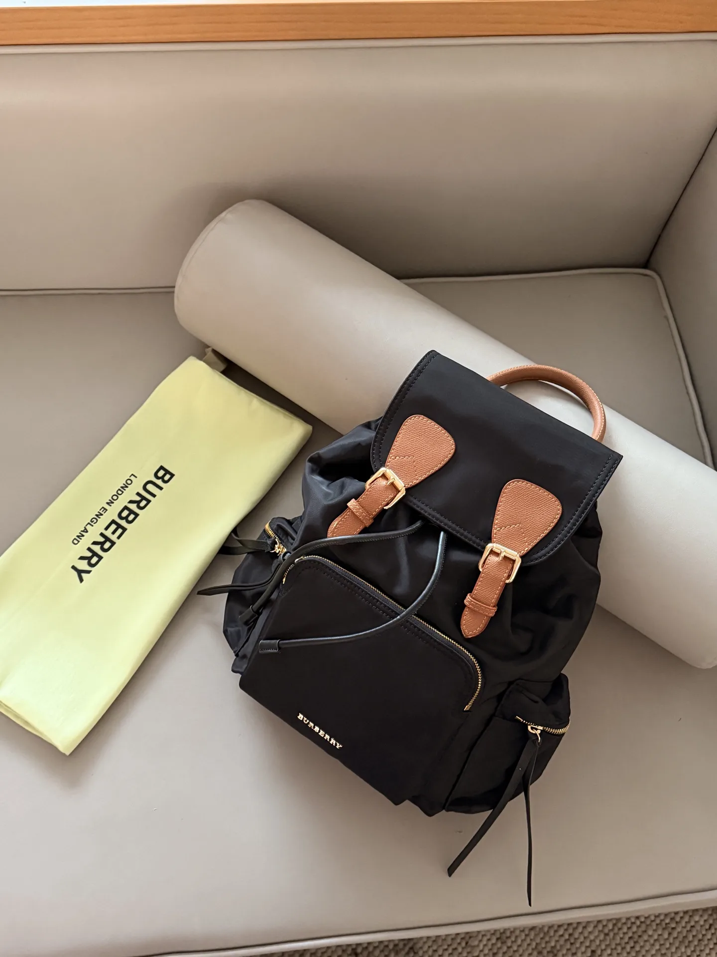 Nylon & Leather Mini Backpack D28518225 — view 2